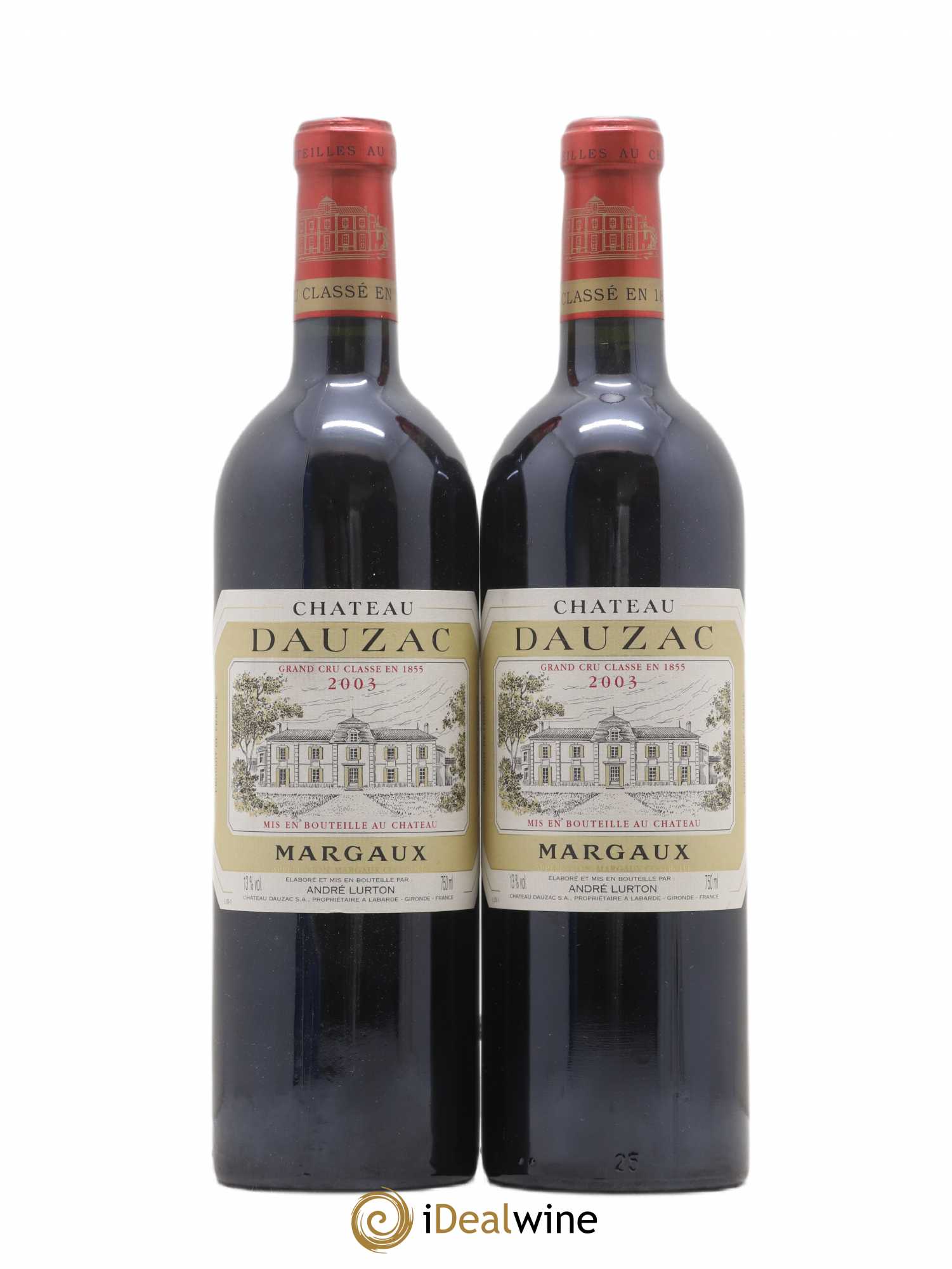 Château Dauzac 5ème Grand Cru Classé 2003 - Lot de 2 bouteilles - 0
