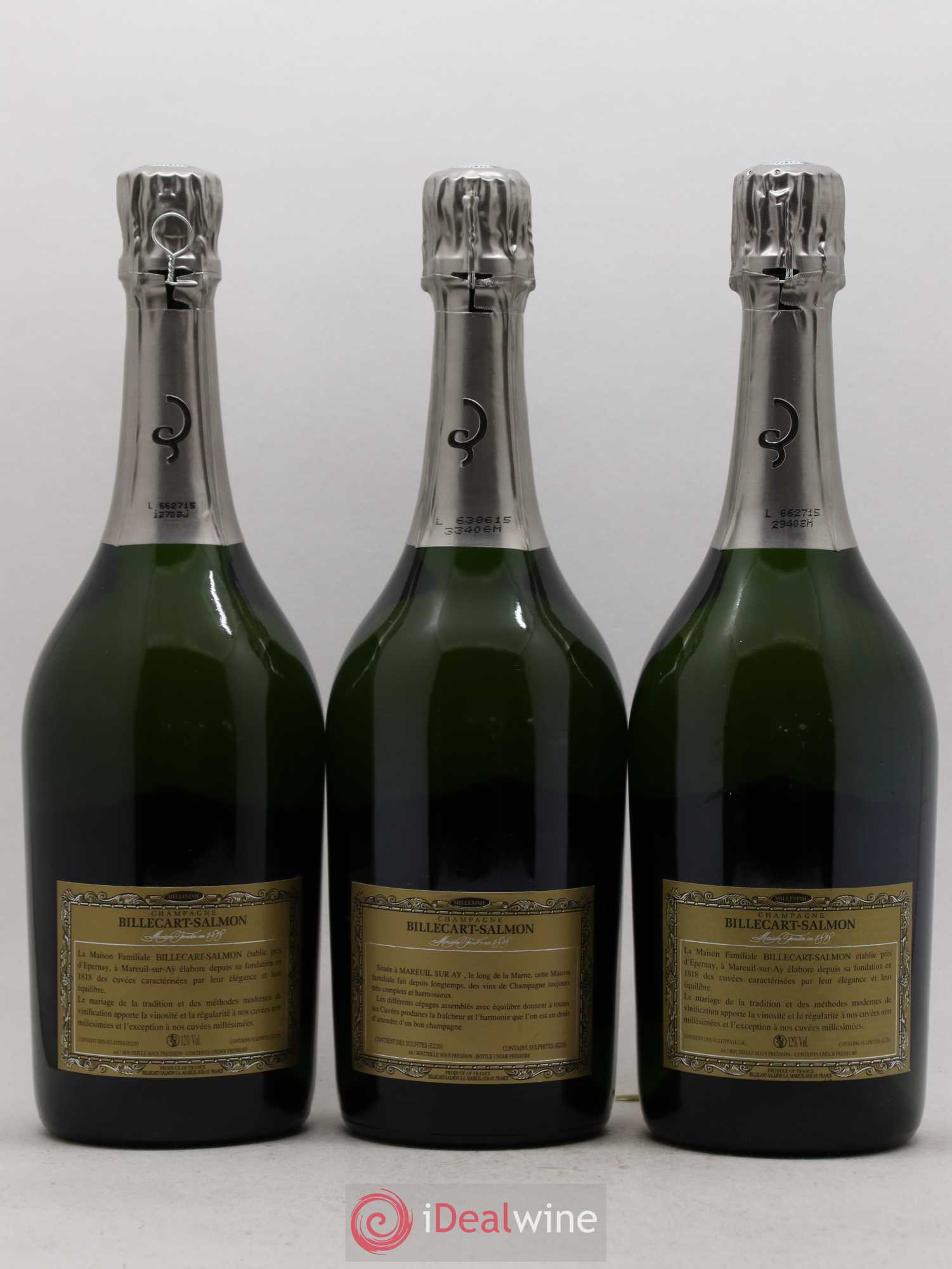 Grande Cuvée Billecart-Salmon 1996 - Lot de 3 bouteilles - 1
