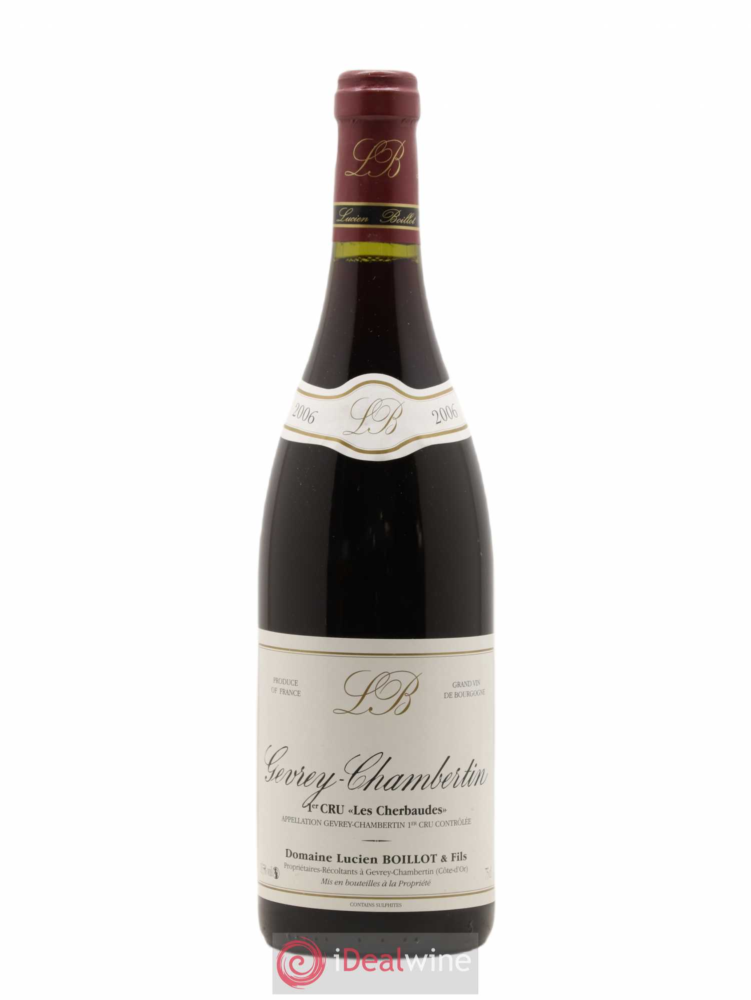 Gevrey-Chambertin 1er Cru Les Cherbaudes Domaine Lucien Boillot 2006 - Posten von 1 Flasche - 0