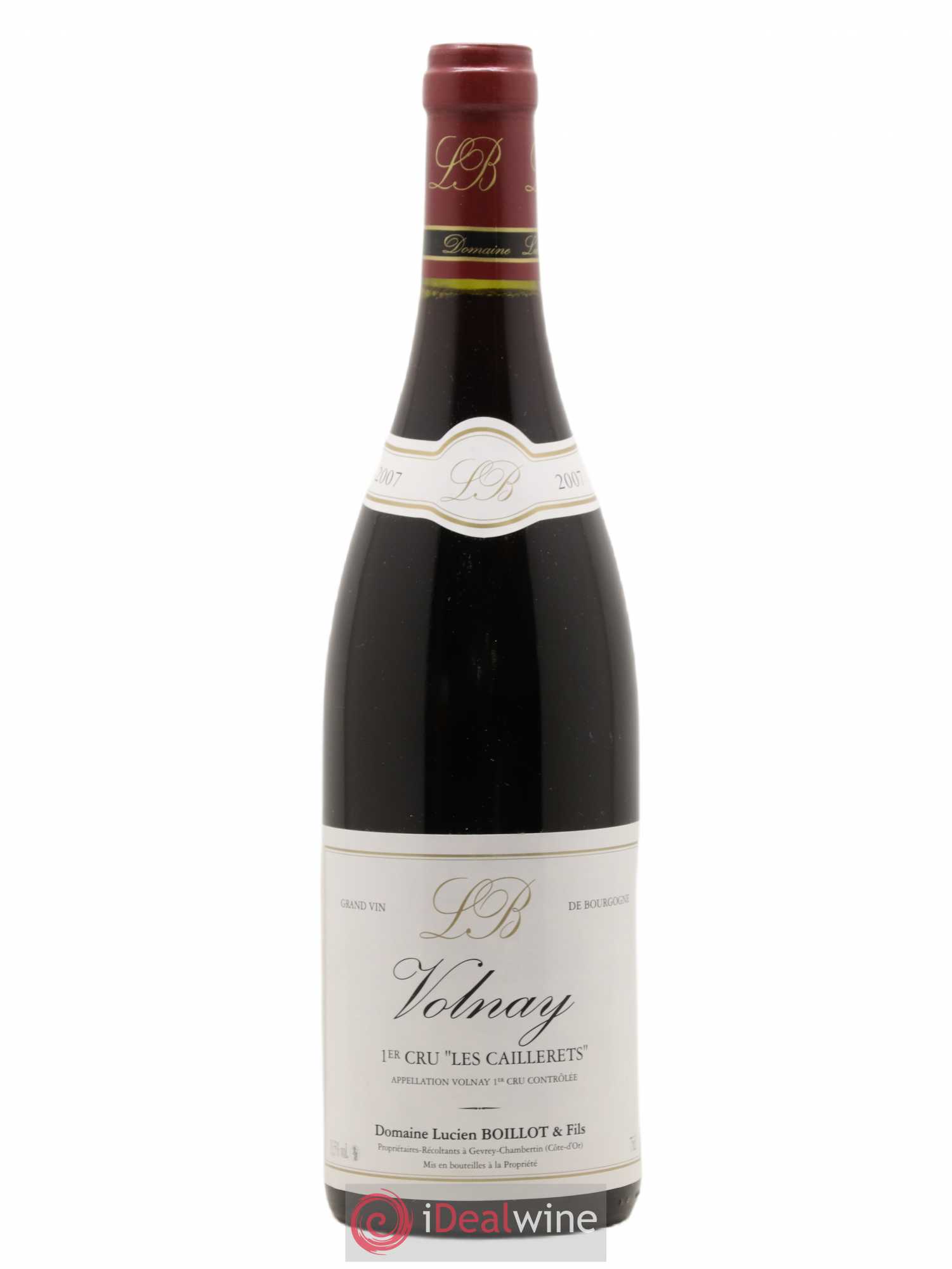 Volnay 1er Cru Les Caillerets Lucien Boillot & Fils (Domaine) 2007 - Lot de 1 bouteille - 0