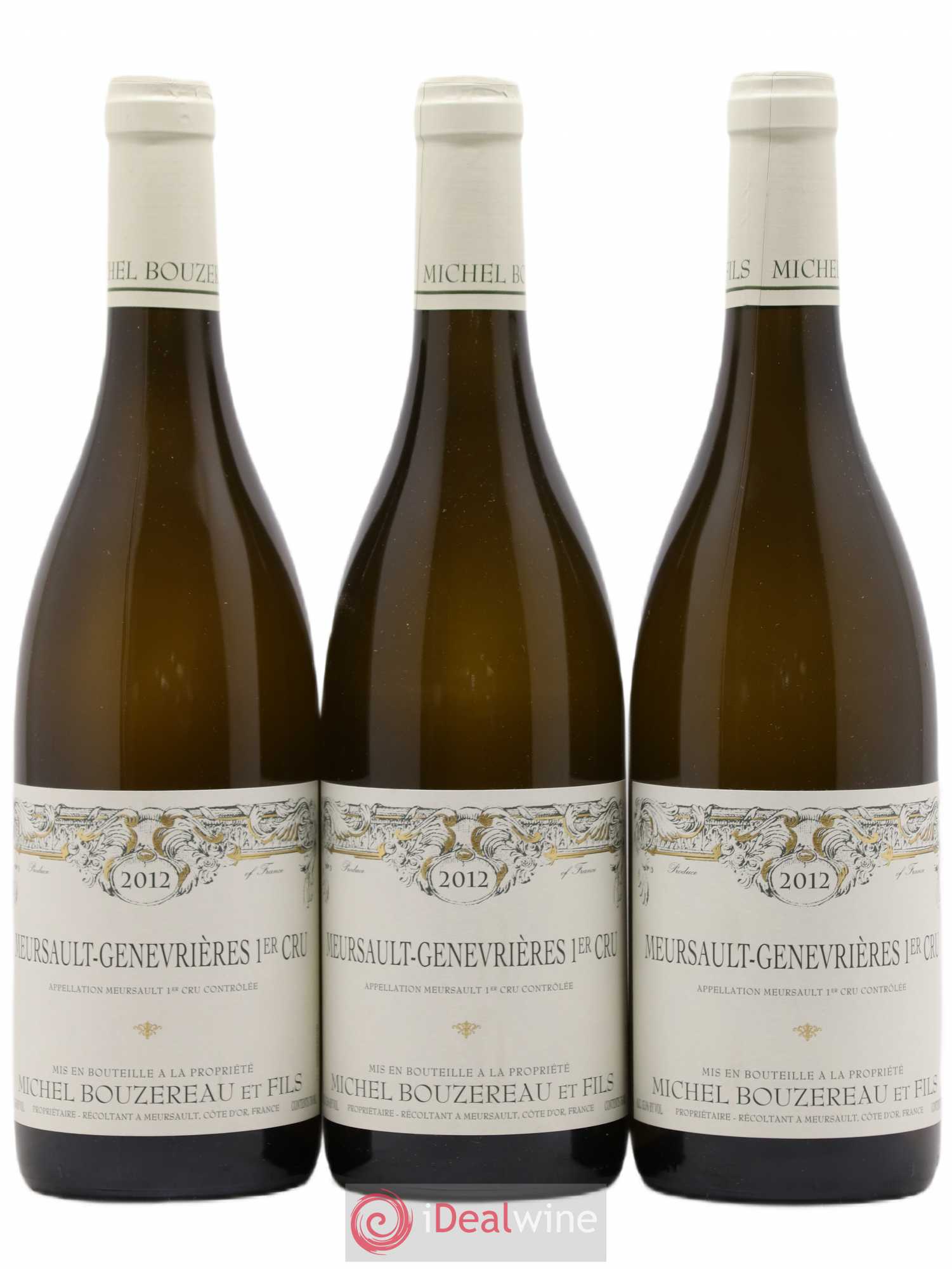 Meursault 1er Cru Les Genevrières Michel Bouzereau et Fils (Domaine) 2012 - Lot de 3 bouteilles - 0