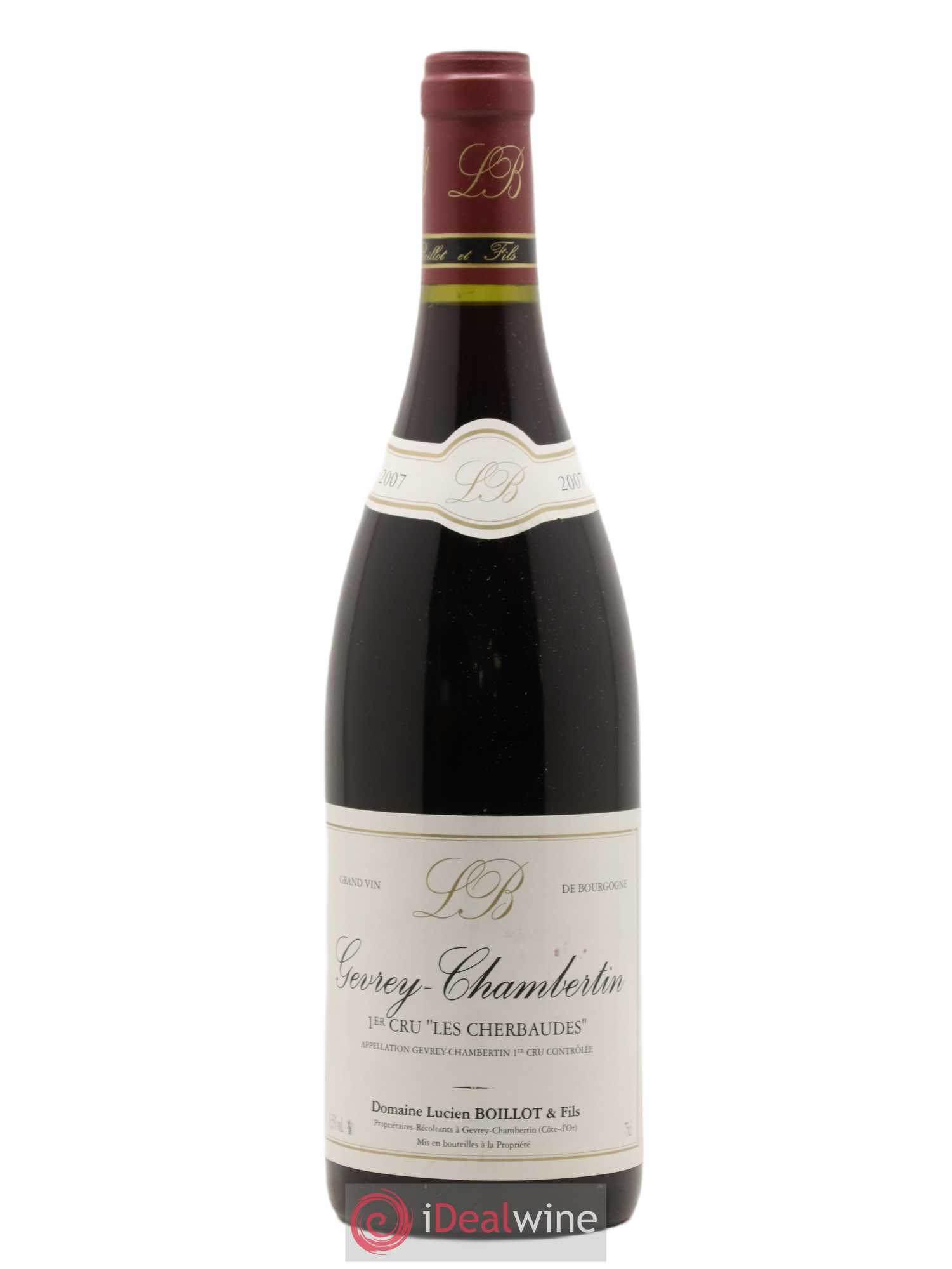 Gevrey-Chambertin 1er Cru Les Cherbaudes Domaine Lucien Boillot 2007 - Posten von 1 Flasche - 0