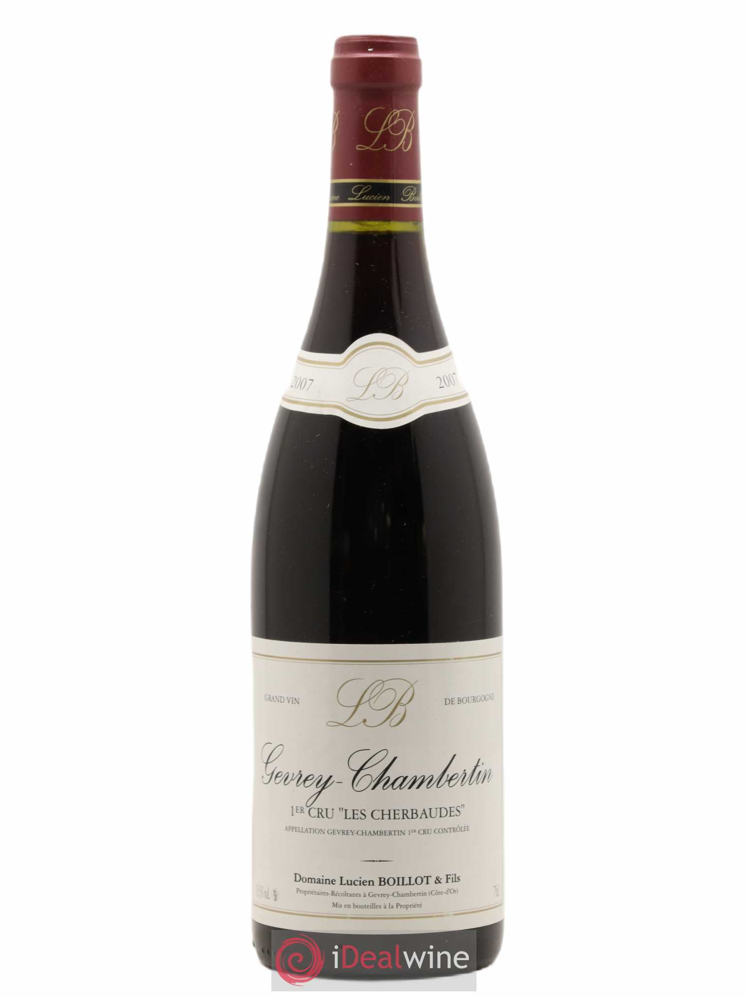Gevrey-Chambertin 1er Cru Les Cherbaudes Domaine Lucien Boillot 2007 - Posten von 1 Flasche - 0