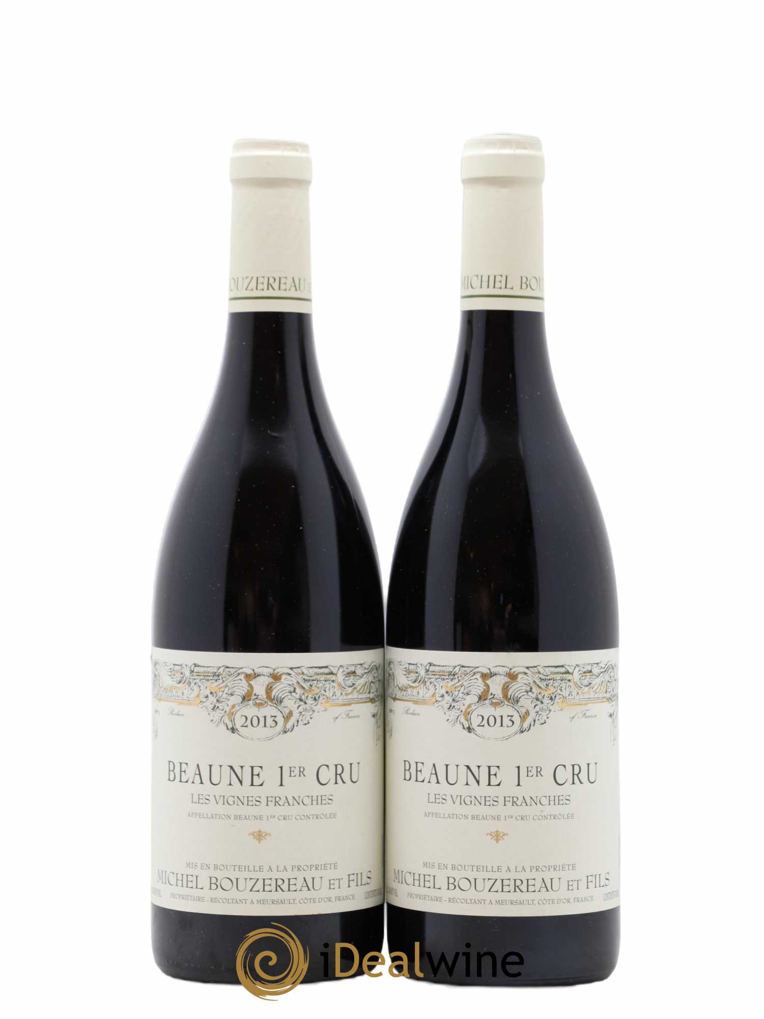 Beaune 1er Cru Les Vignes Franches Michel Bouzereau et Fils (Domaine) 2013 - Lot of 2 bottles - 0