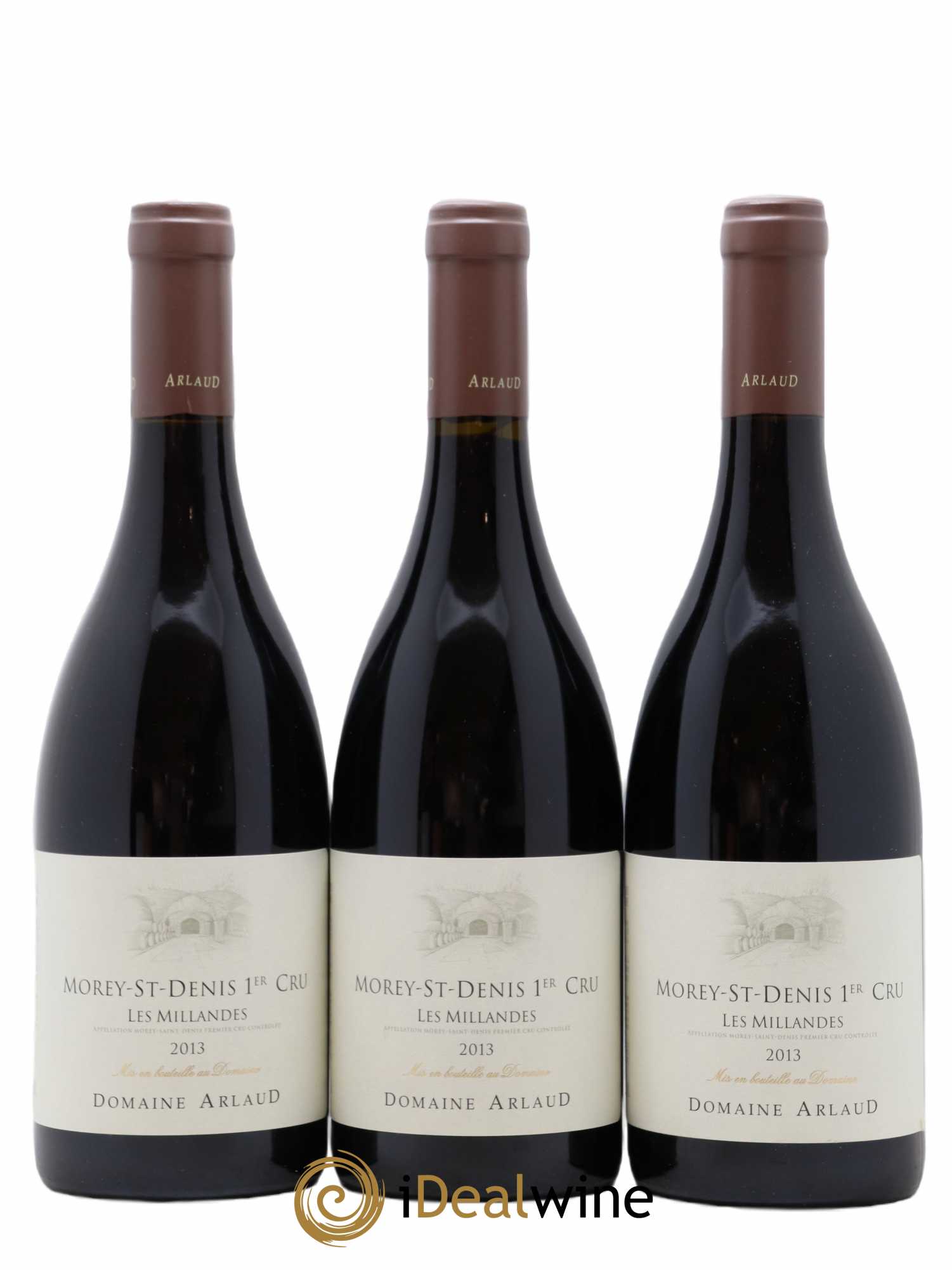Morey Saint-Denis 1er Cru Les Millandes Arlaud 2013 - Lot of 3 bottles - 0