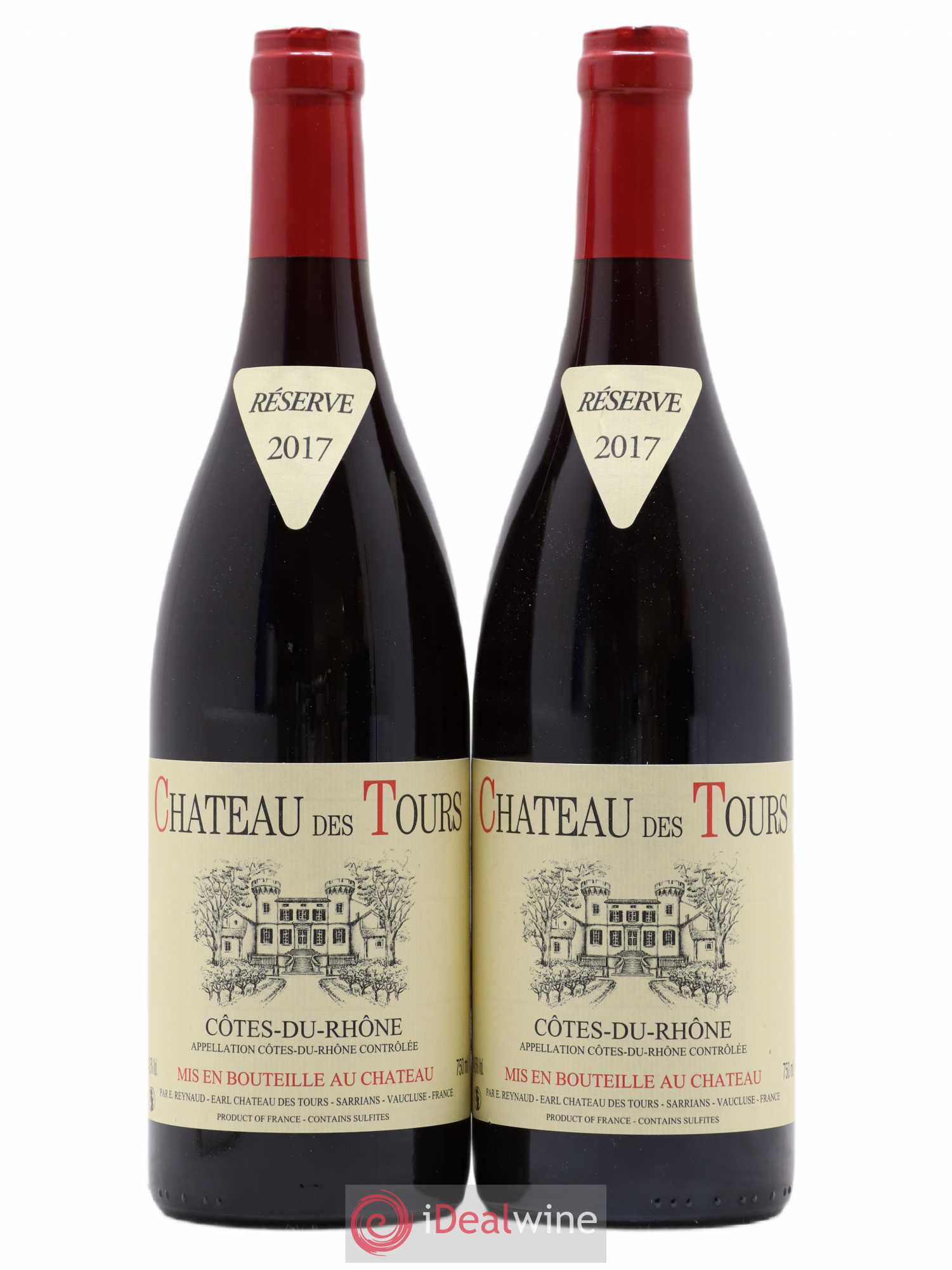Côtes-du-Rhône Château des Tours Emmanuel Reynaud 2017 - Lot de 2 bouteilles - 0