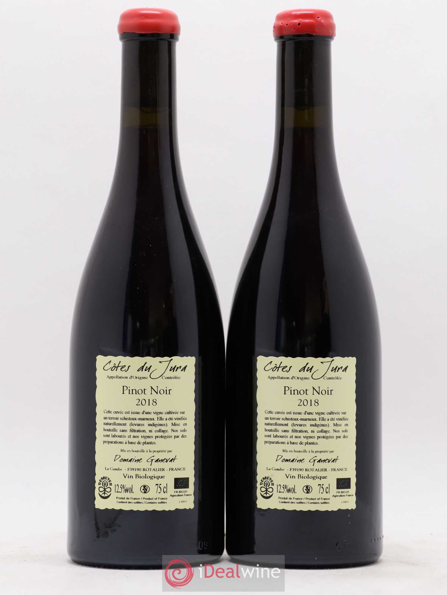 Côtes du Jura Pinot Noir En Billat Jean-François Ganevat (Domaine) 2018 - Lot de 2 bouteilles - 1