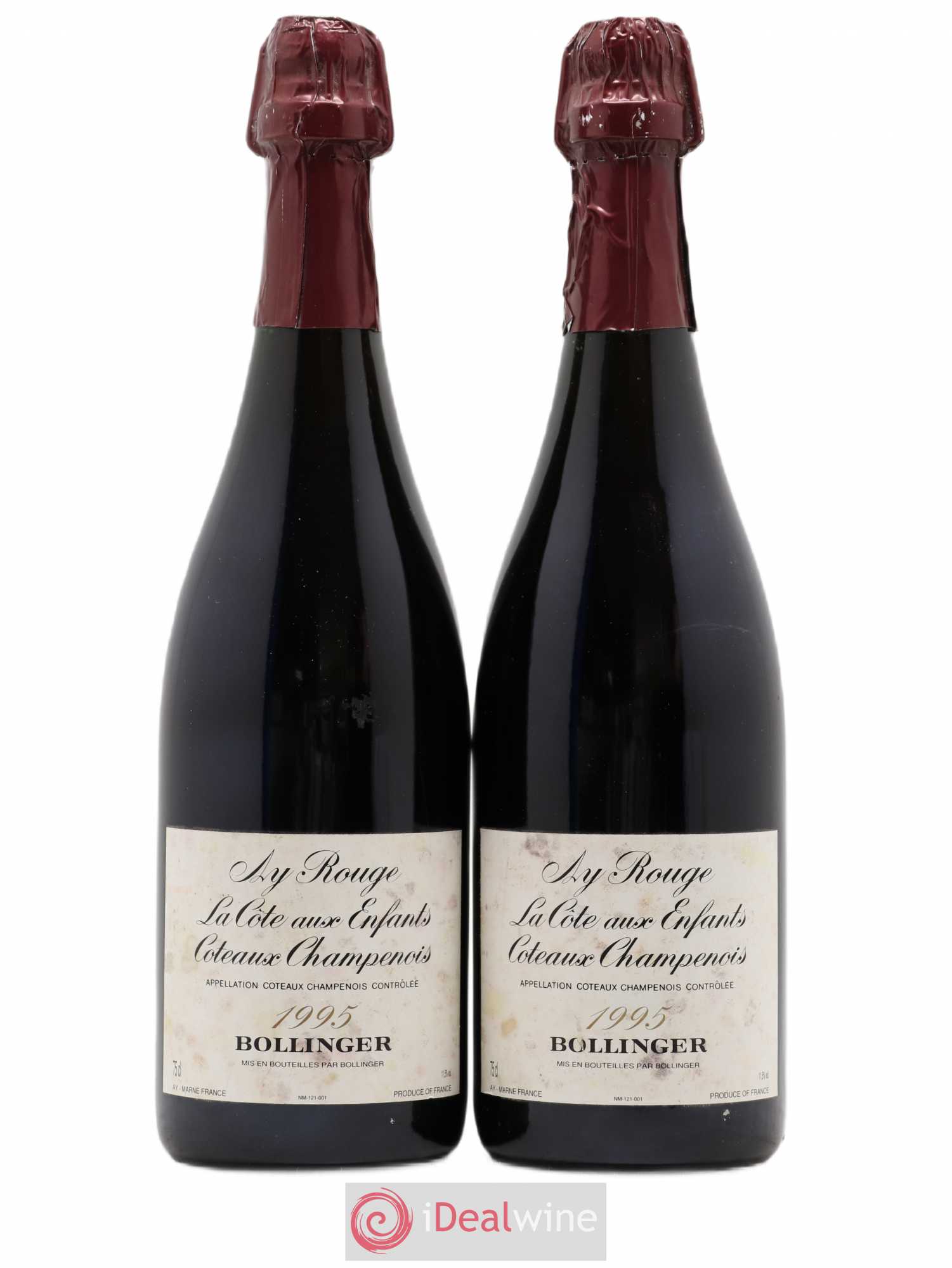 La Côte Aux Enfants Bollinger 1995 - Lot de 2 bouteilles - 0