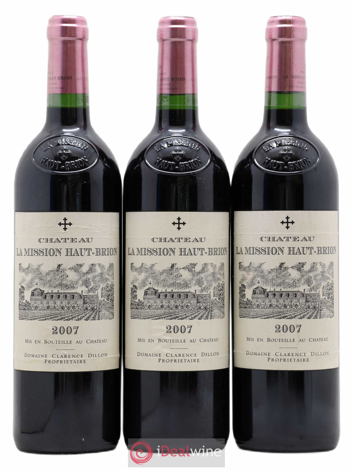 Château la Mission Haut-Brion Cru Classé de Graves 2007 - Lot de 3 bouteilles - 0