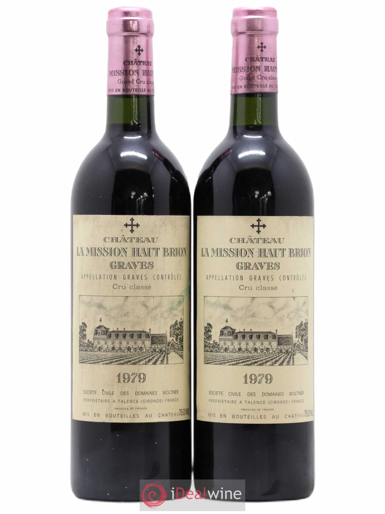 Château la Mission Haut-Brion Cru Classé de Graves 1979 - Lot de 2 bouteilles - 0