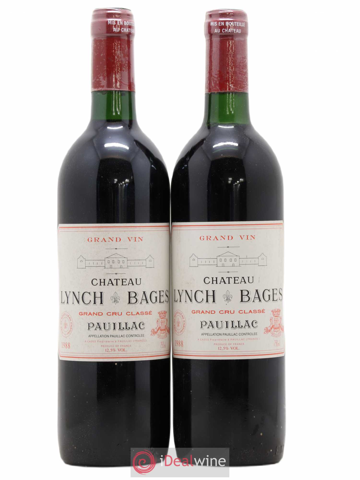 Château Lynch Bages 5ème Grand Cru Classé 1988 - Lot de 2 bouteilles - 0