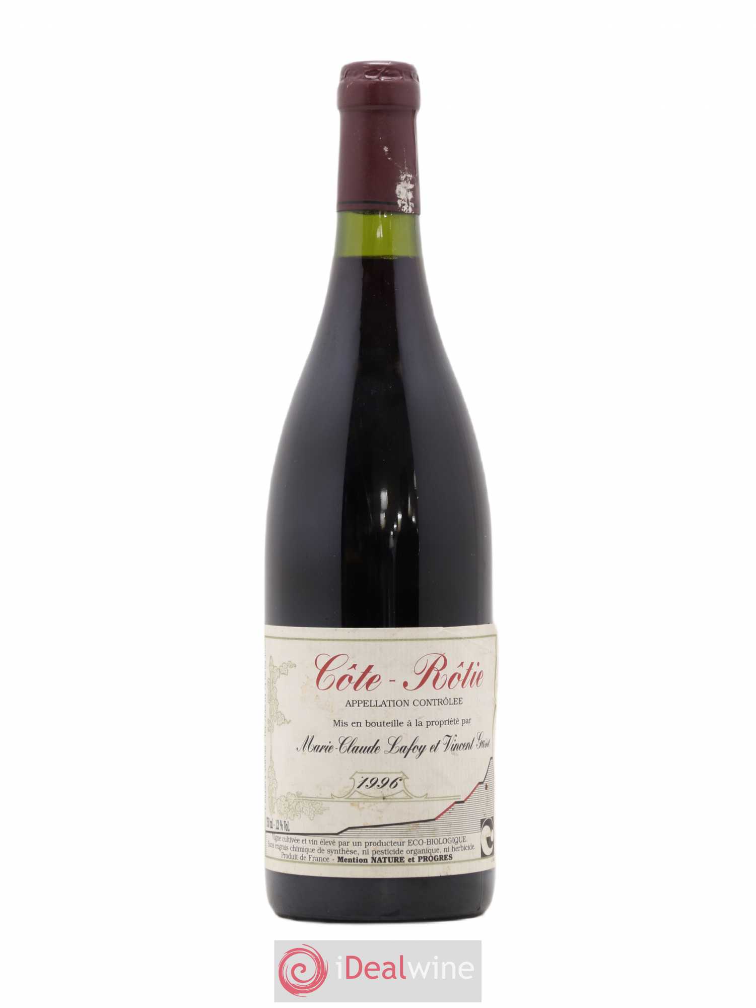 Côte-Rôtie Marie Claude Lafoy et Vincent Gasse 1996 - Lot de 1 bouteille - 0