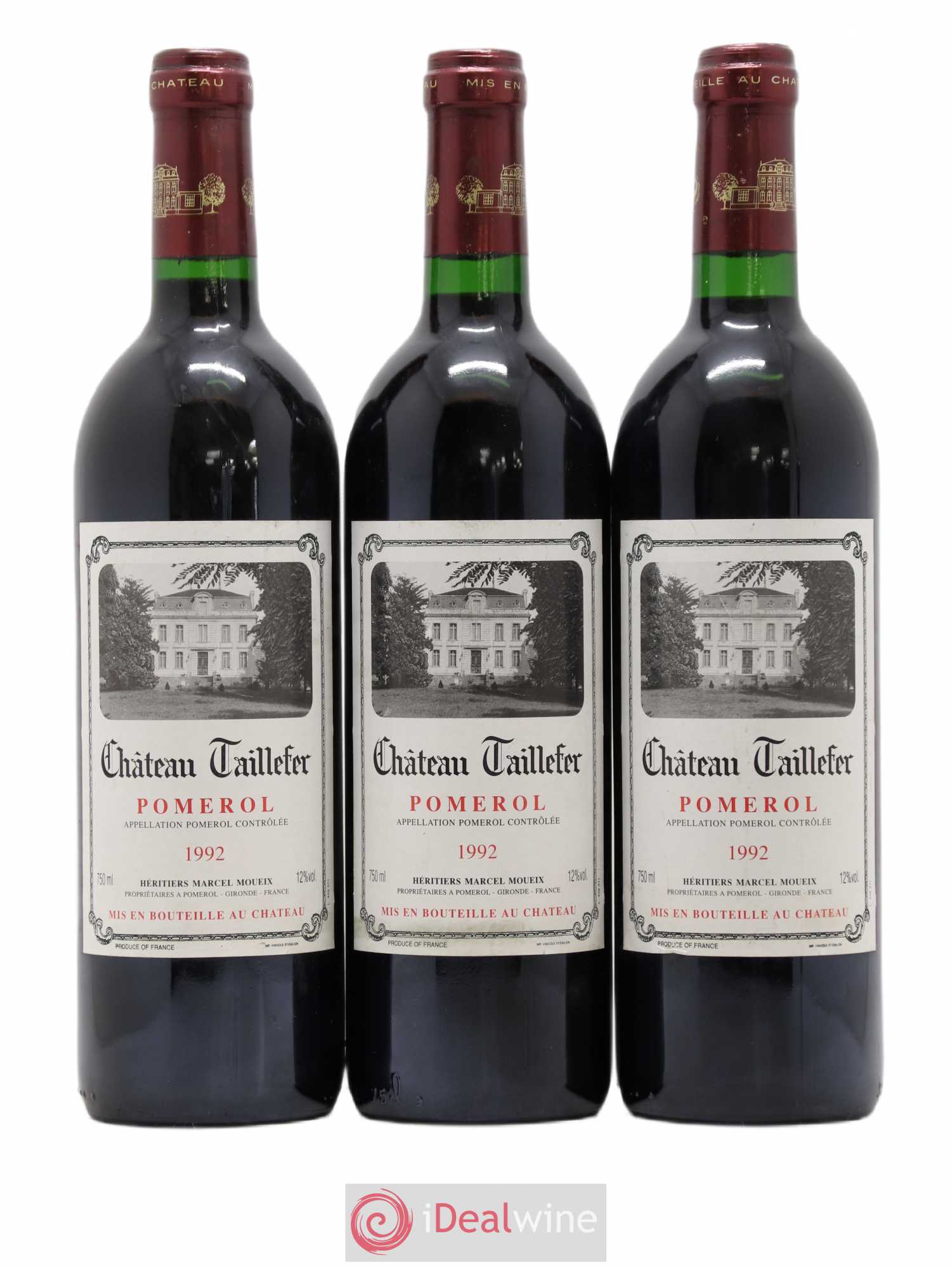 Château Taillefer 1992 - Lot de 3 bouteilles - 0