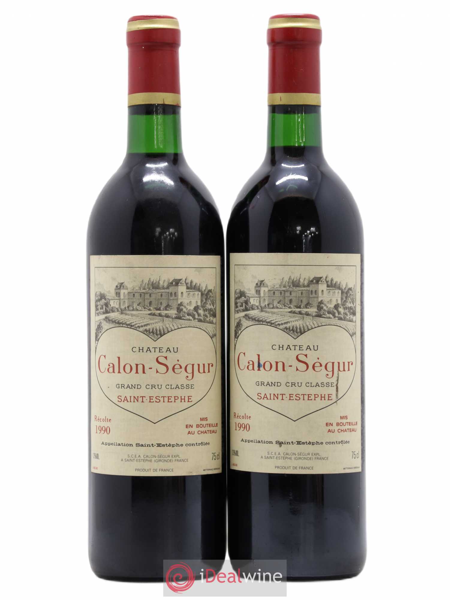 Château Calon Ségur 3ème Grand Cru Classé 1990 - Lot de 2 bouteilles - 0
