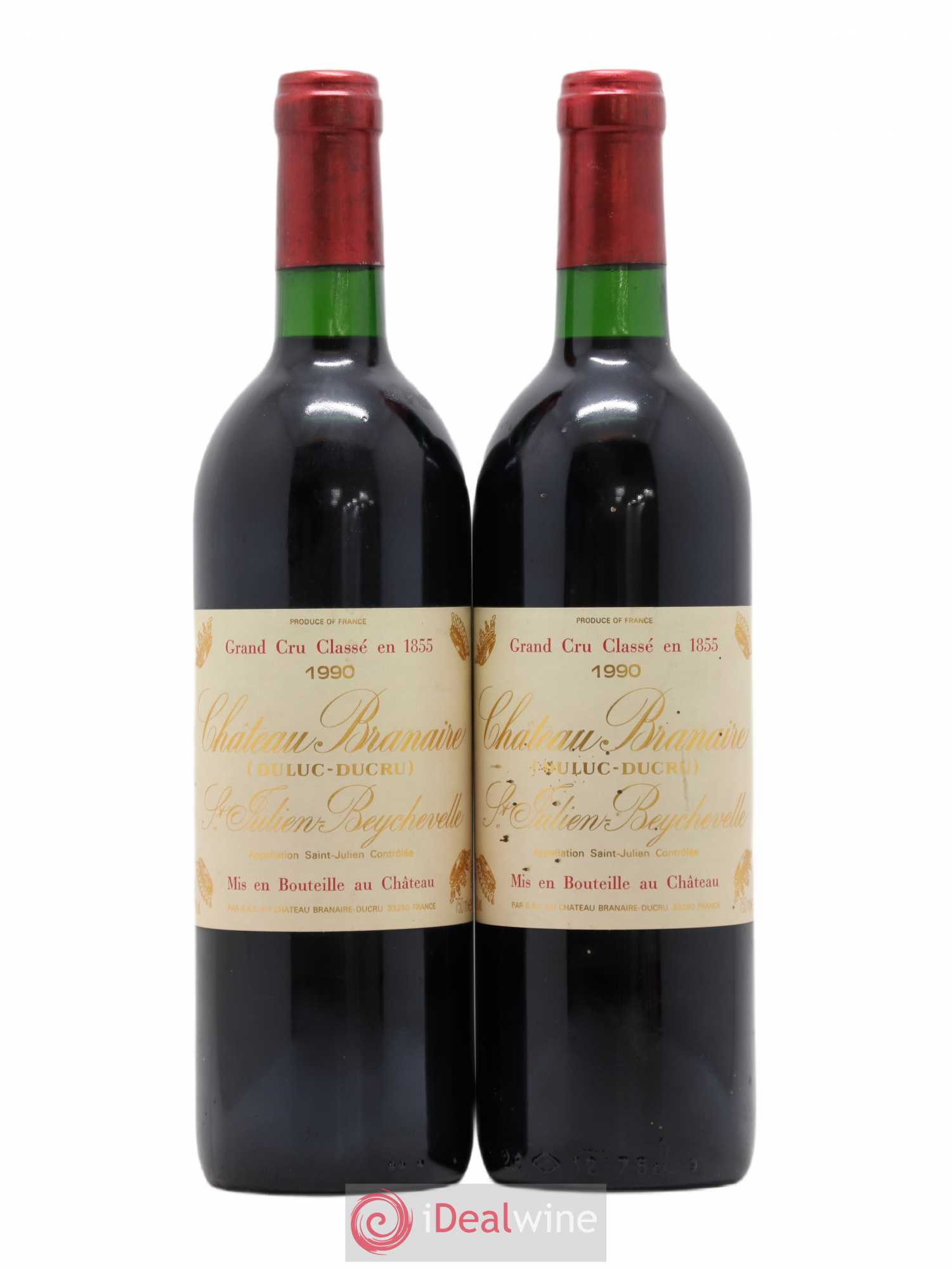 Château Branaire Ducru 4ème Grand Cru Classé 1990 - Lot de 2 bouteilles - 0