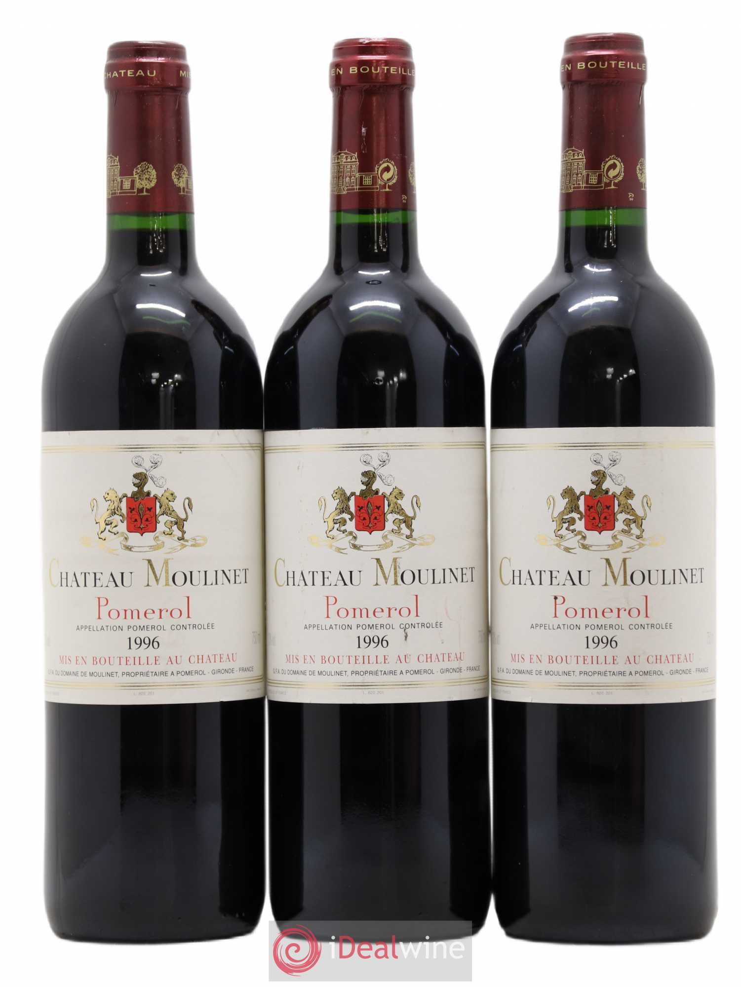Château Moulinet 1996 - Lot de 3 bouteilles - 0