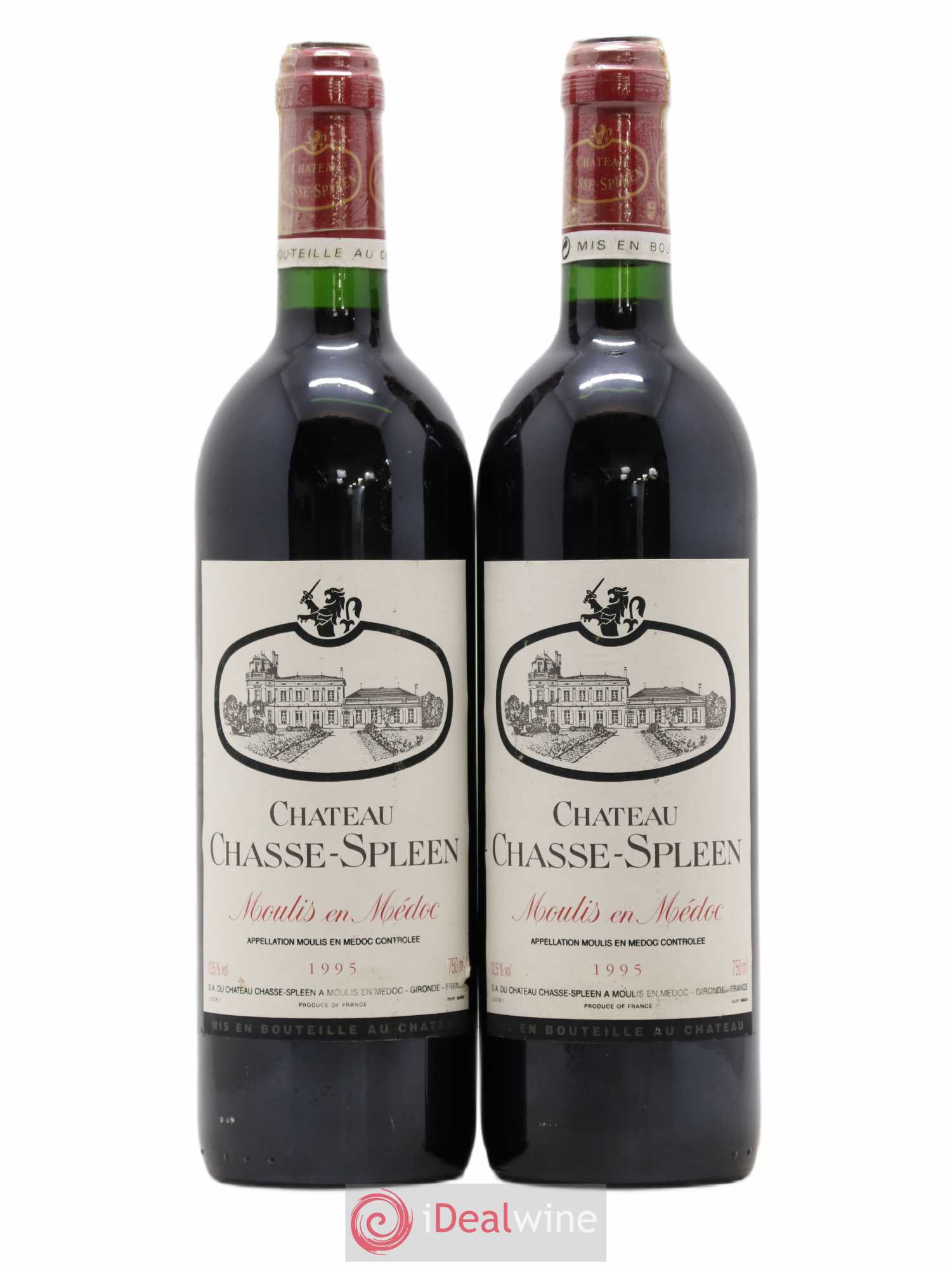 Château Chasse Spleen 1995 - Lot de 2 bouteilles - 0
