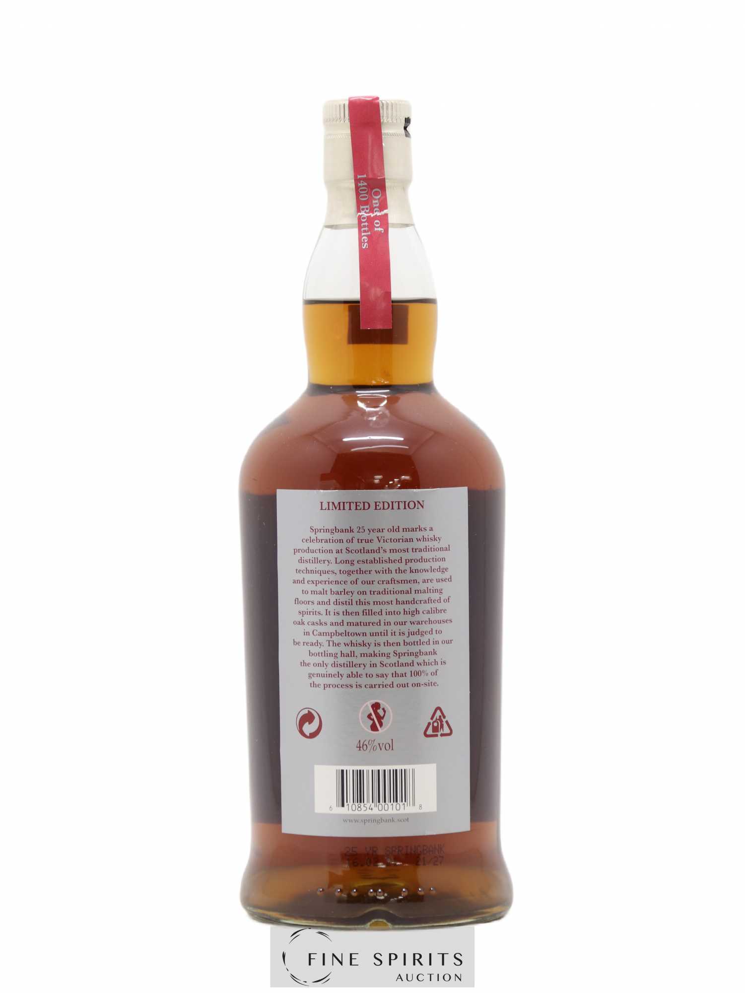 Springbank 25 years Of. One of 1400 - bottled 2021 Limited Edition - Lot of 1 bottle - 2