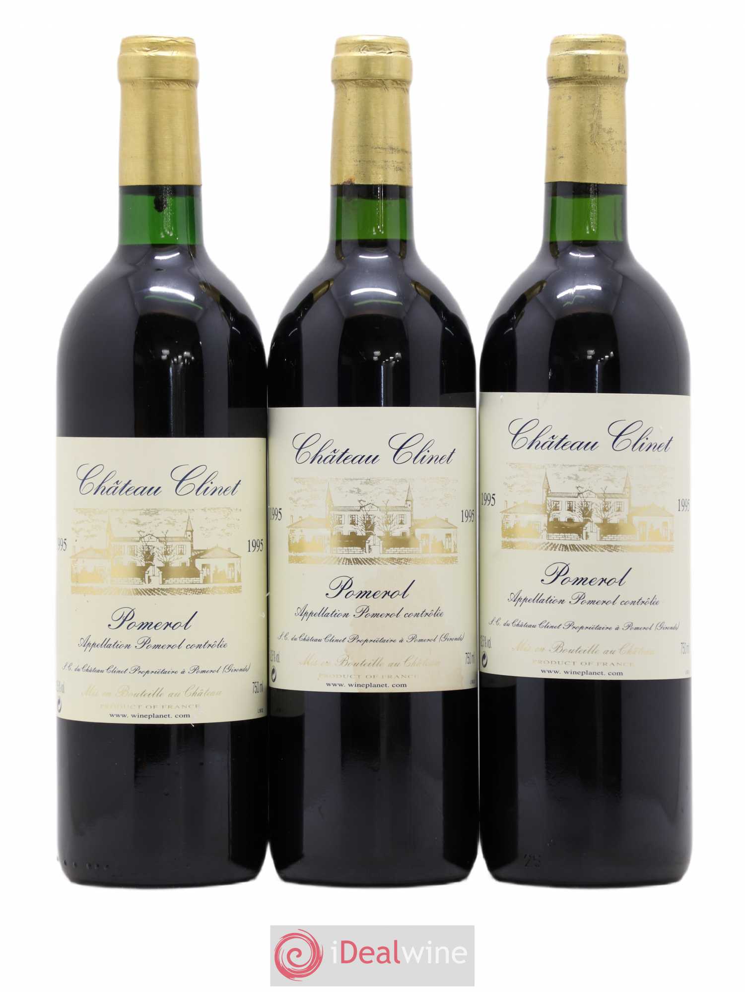 Château Clinet 1995 - Lot de 3 bouteilles - 0