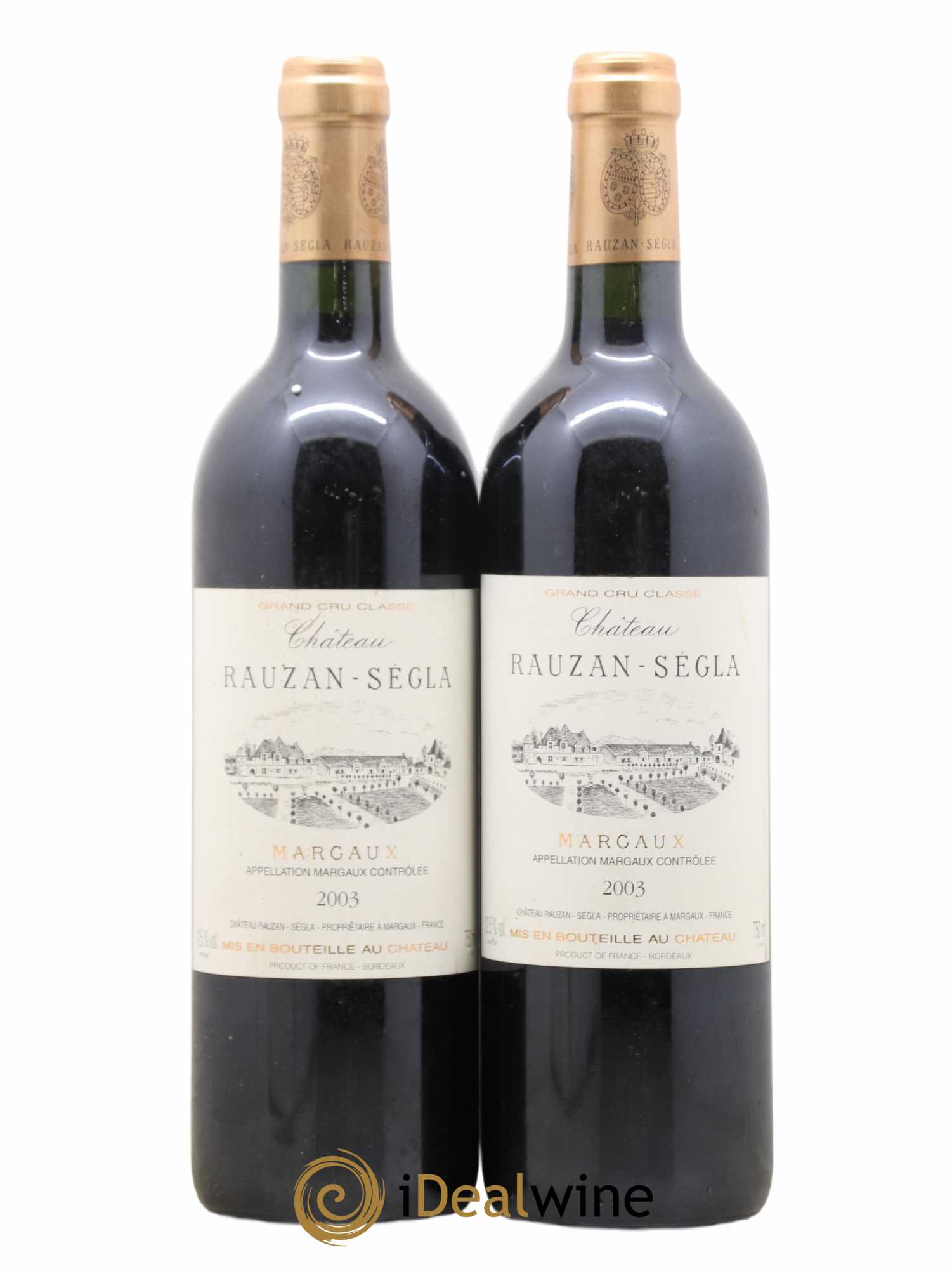 Château Rauzan Ségla Grand Cru Classé 2003 - Lot de 2 bouteilles - 0