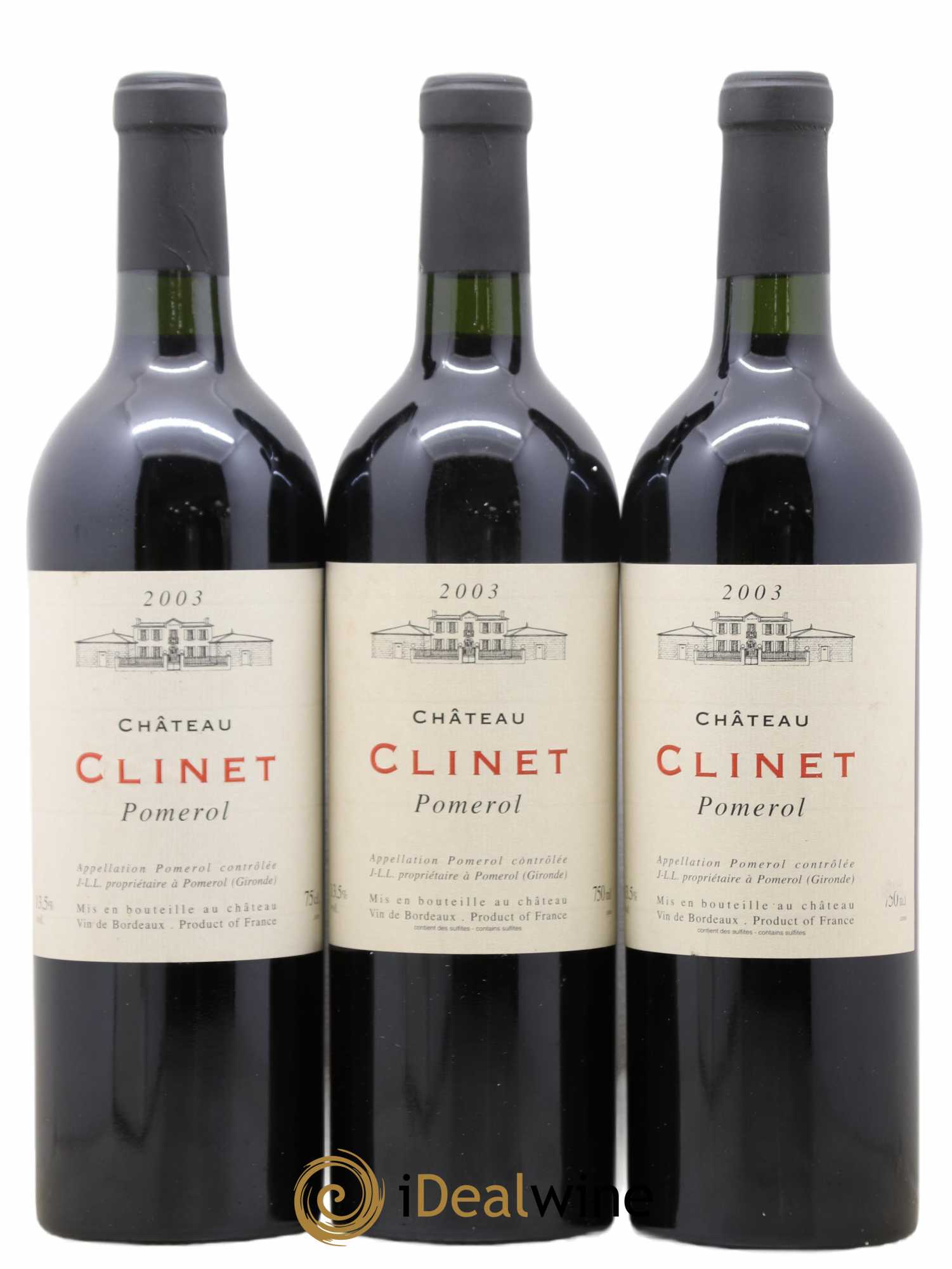 Château Clinet 2003 - Lot de 3 bouteilles - 0