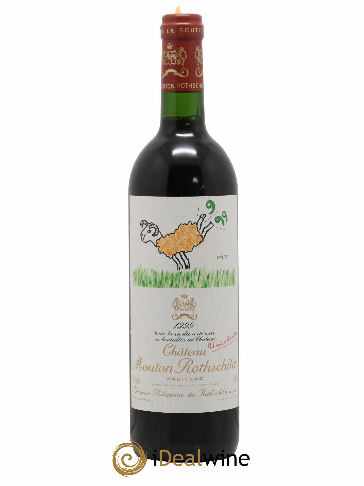 Château Mouton Rothschild 1er Grand Cru Classé 1999 - Lot de 1 bouteille - 0