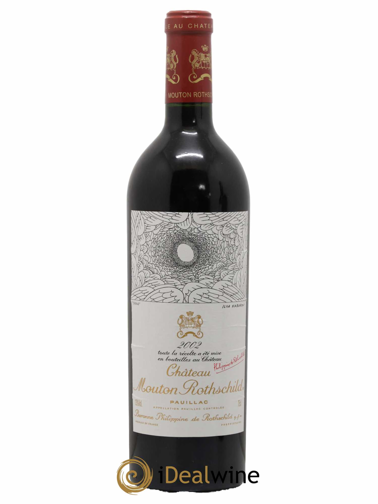 Château Mouton Rothschild 1er Grand Cru Classé 2002 - Lot de 1 bouteille - 0
