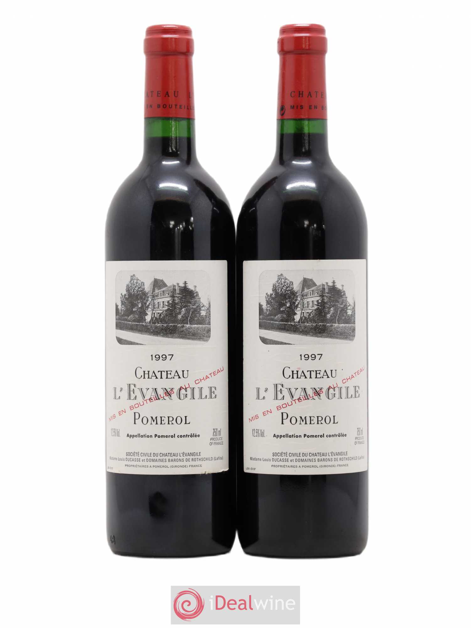 Château l' Évangile 1997 - Lot de 2 bouteilles - 0