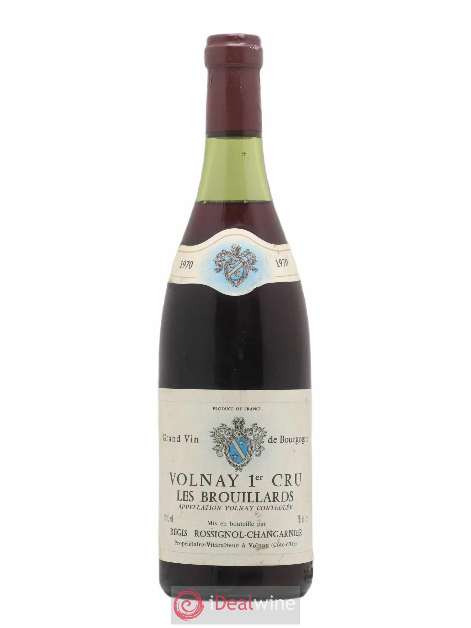 Volnay 1er Cru Les Brouillards domaine Regis Rossignol Changarnier 1970 - Posten von 1 Flasche - 0