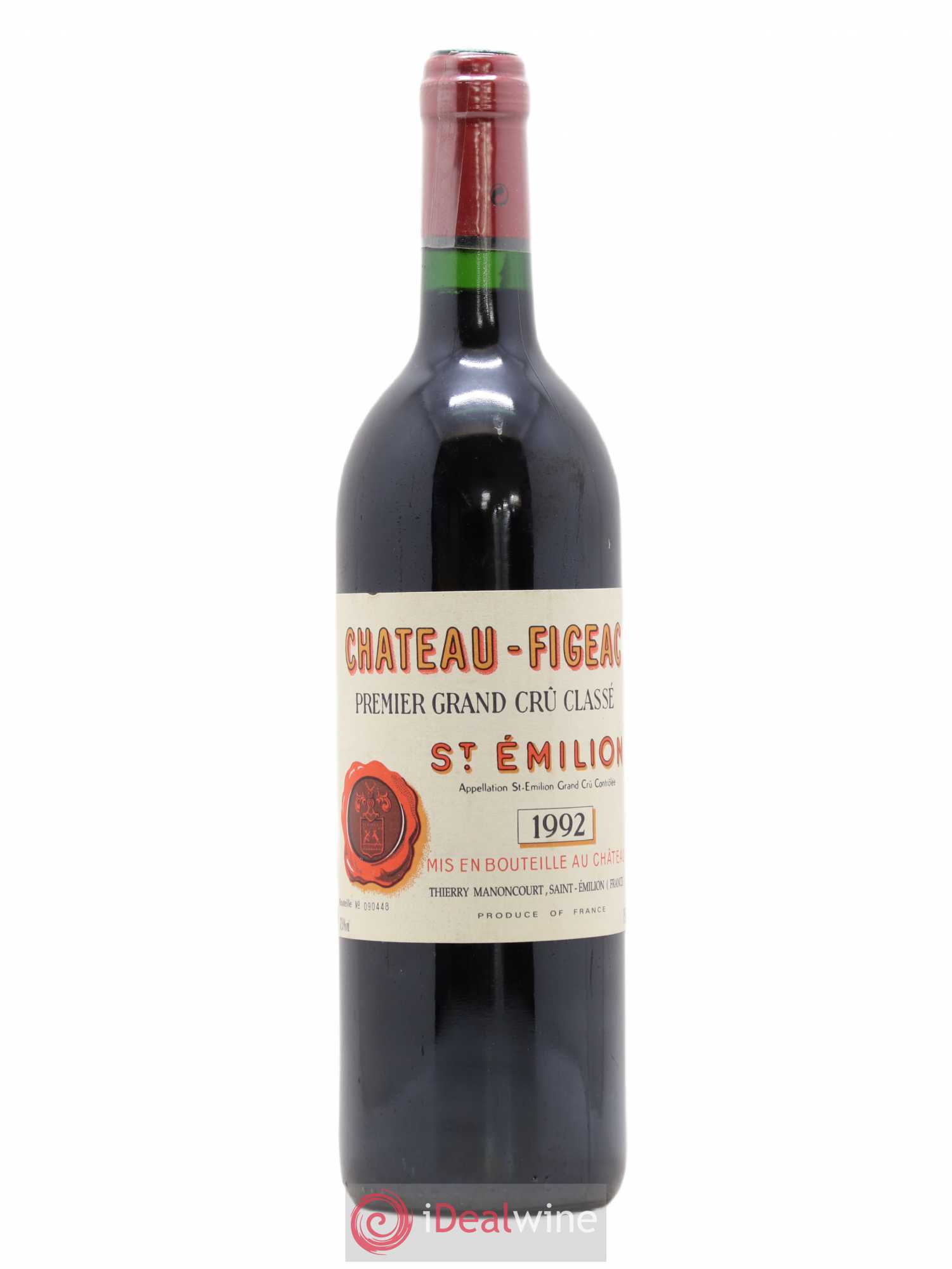 Château Figeac 1er Grand Cru Classé A 1992 - Lot de 1 bouteille - 0