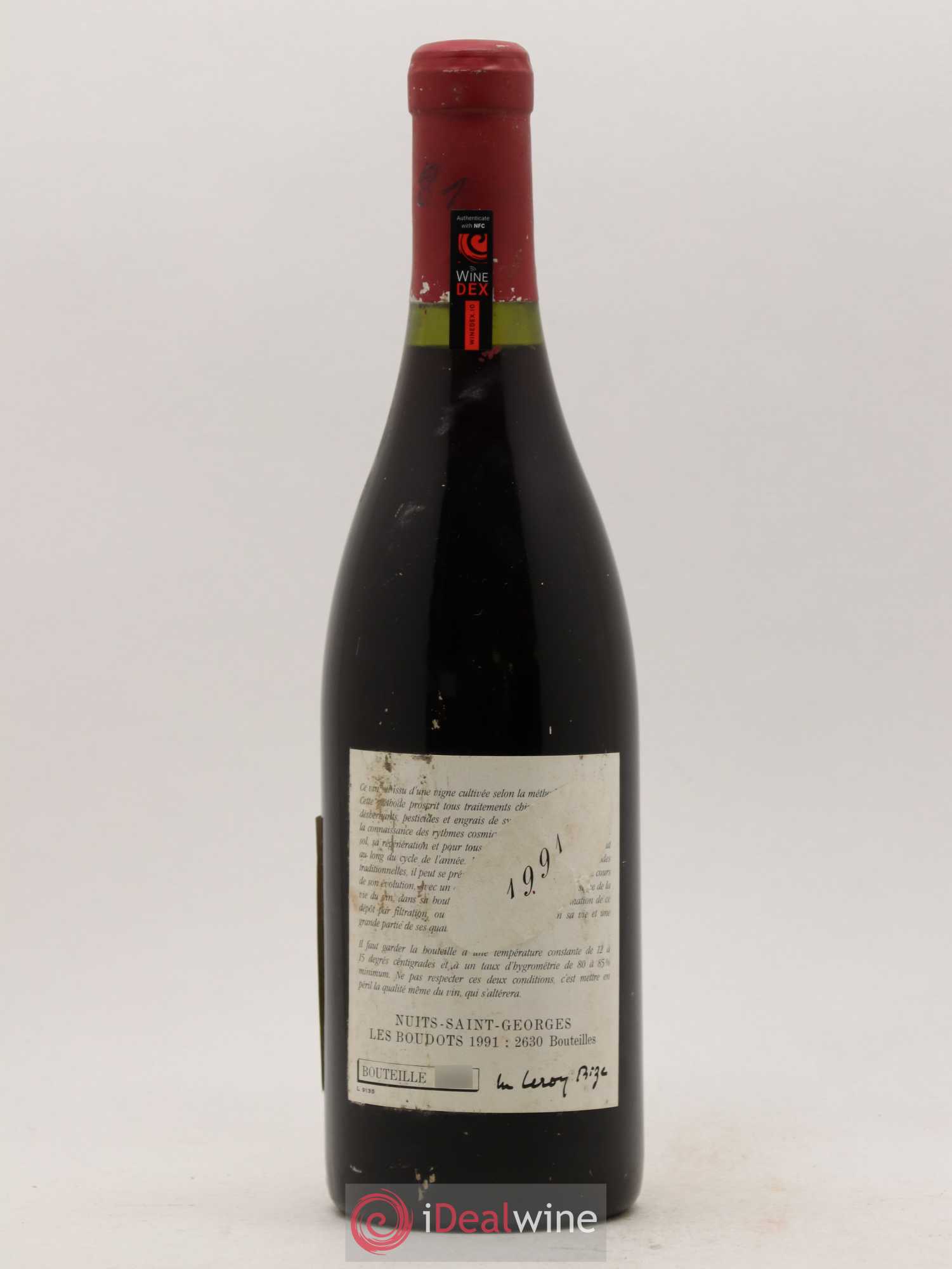 Nuits-Saint-Georges 1er Cru Aux Boudots Leroy (Domaine) 1991 - Posten von 1 Flasche - 1