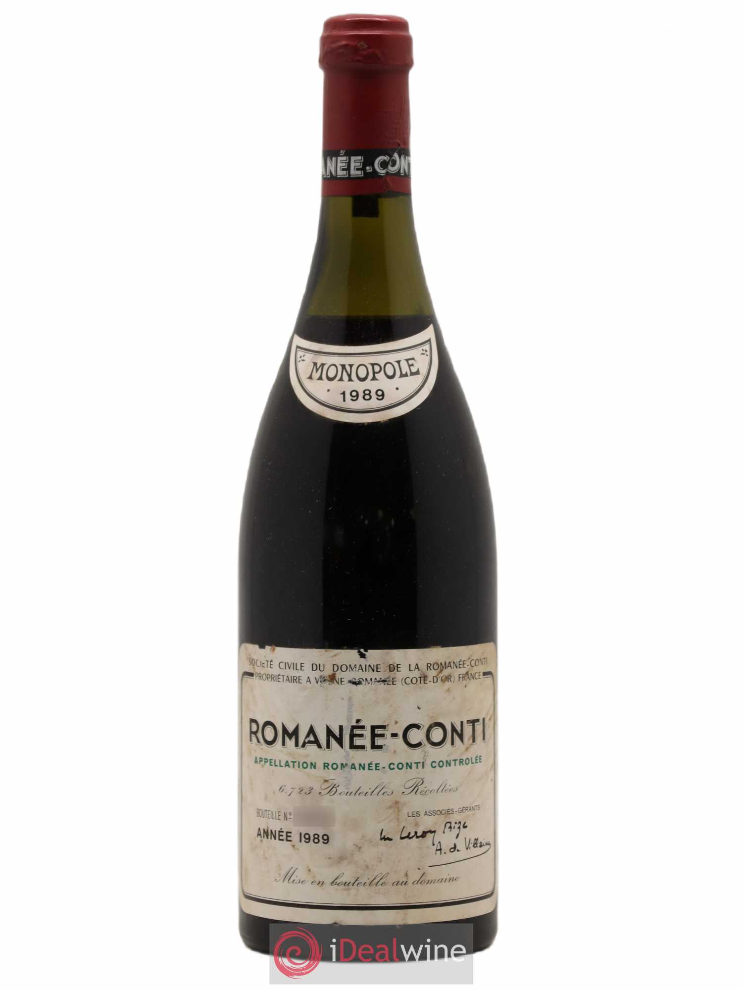 Romanée-Conti Grand Cru Domaine de la Romanée-Conti 1989 - Lot de 1 bouteille - 0