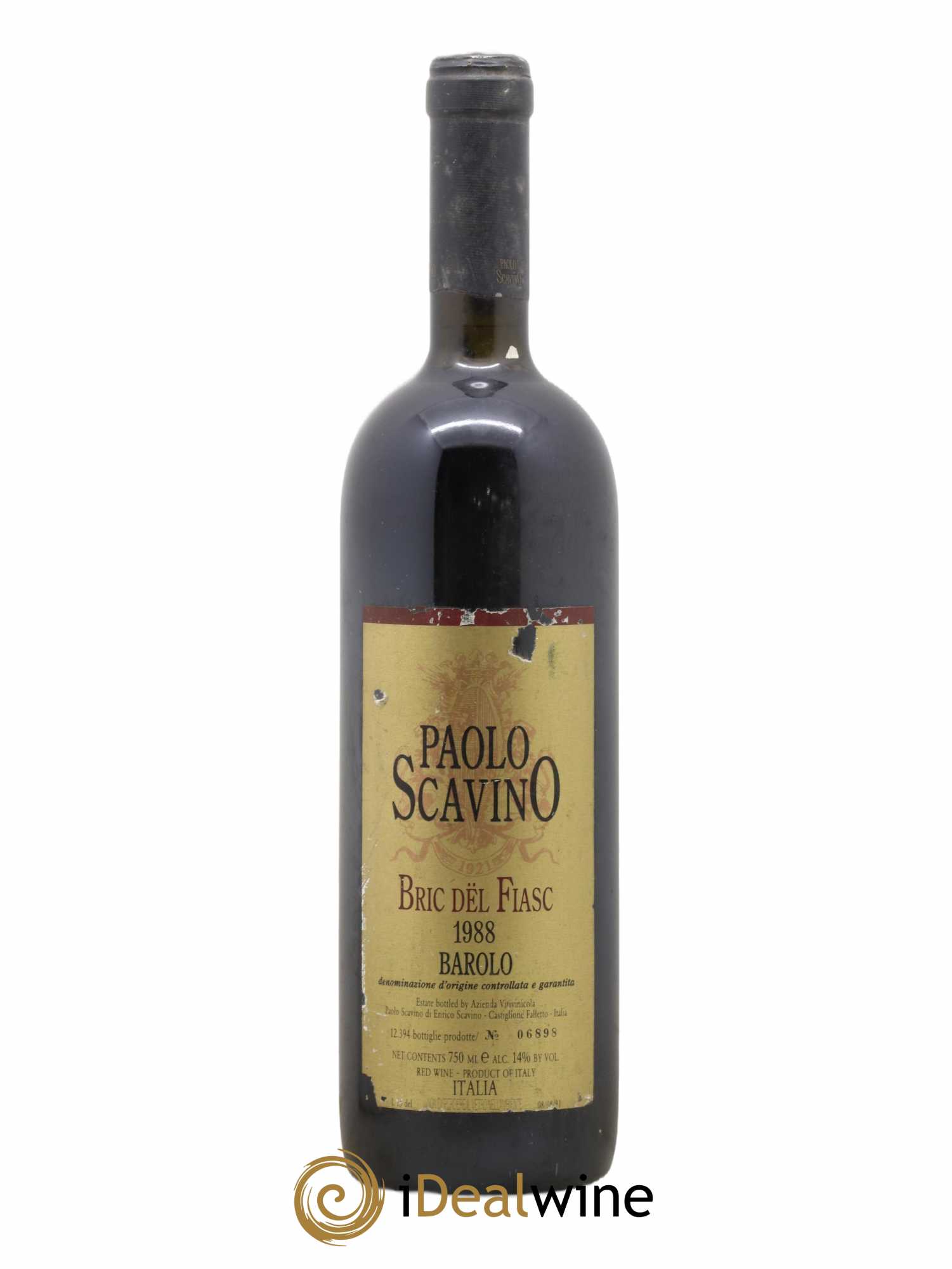 Barolo DOCG Bric del Fiasc Paolo Scavino 1988 - Lot de 1 bouteille - 0