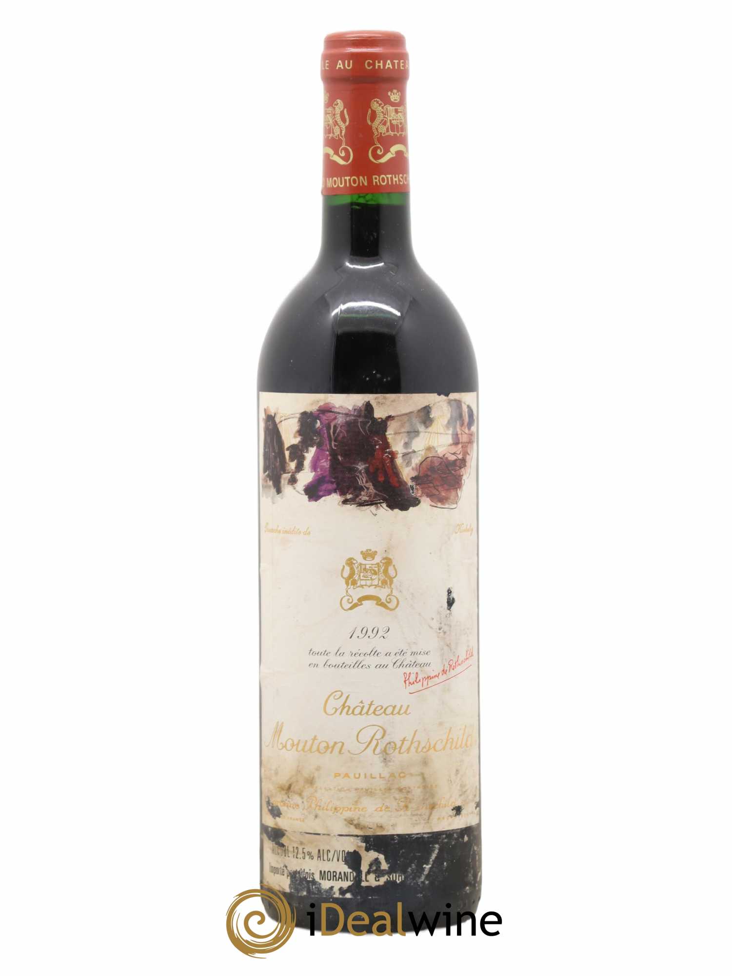 Château Mouton Rothschild 1er Grand Cru Classé 1992 - Lot de 1 bouteille - 0