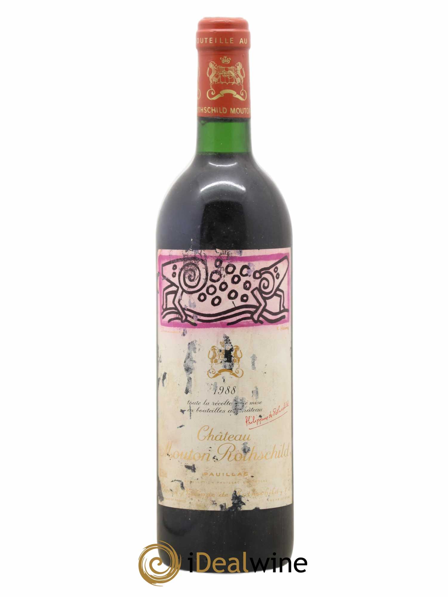 Château Mouton Rothschild 1er Grand Cru Classé 1988 - Lot de 1 bouteille - 0