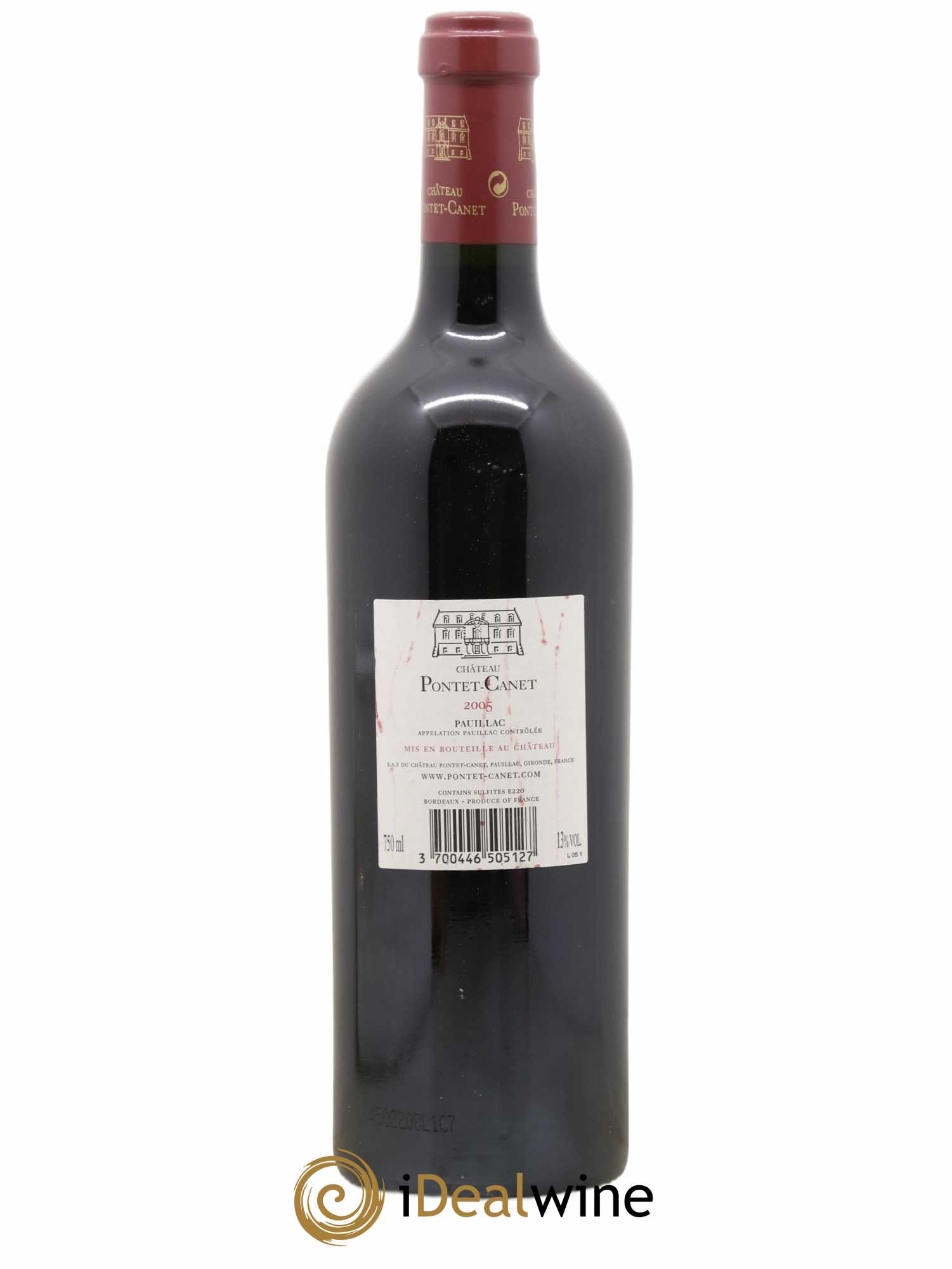 Château Pontet Canet 5ème Grand Cru Classé 2005 - Lot de 1 bouteille - 1