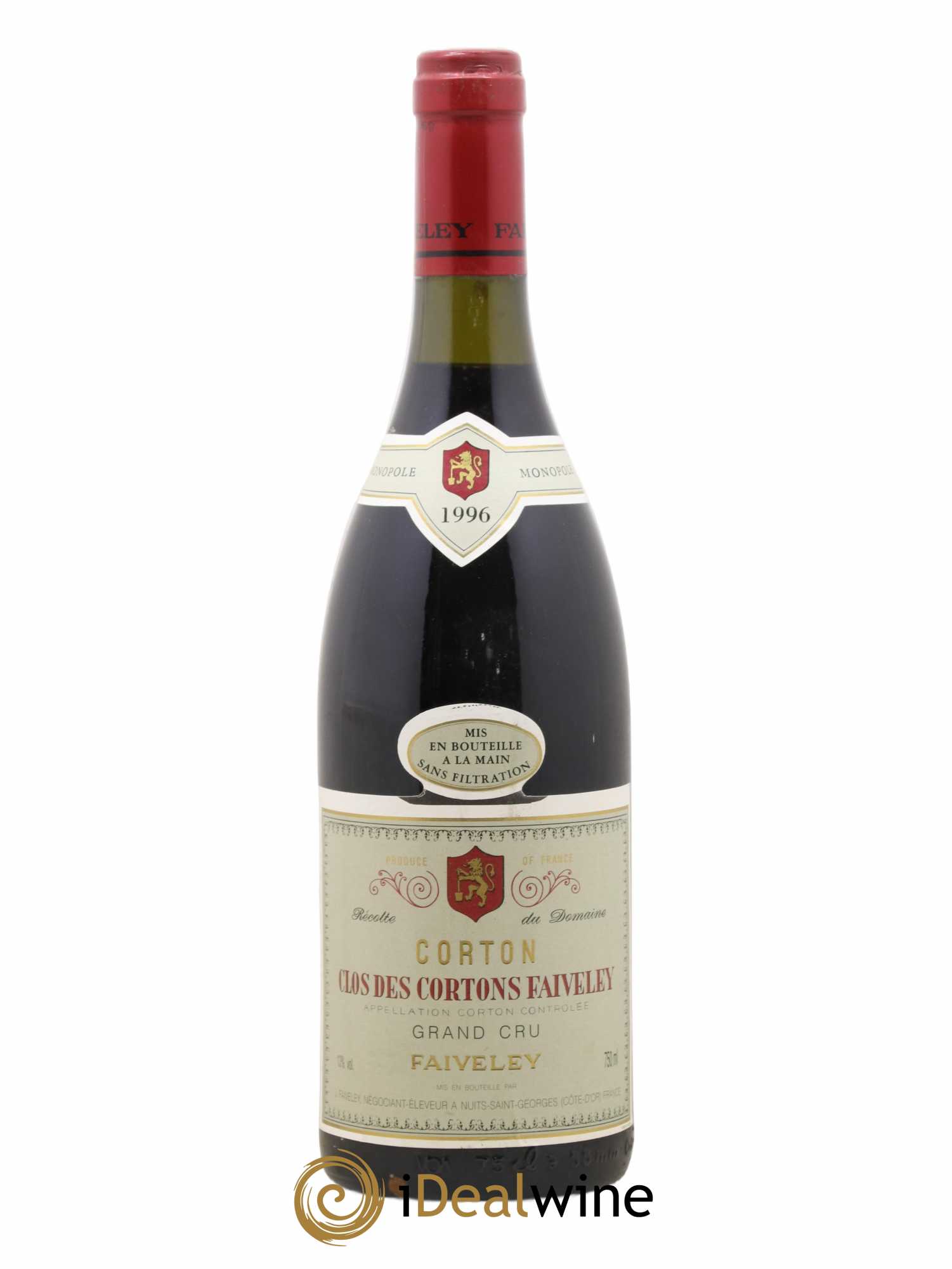 Corton Grand Cru Clos des Cortons Faiveley 1996 - Lot de 1 bouteille - 0