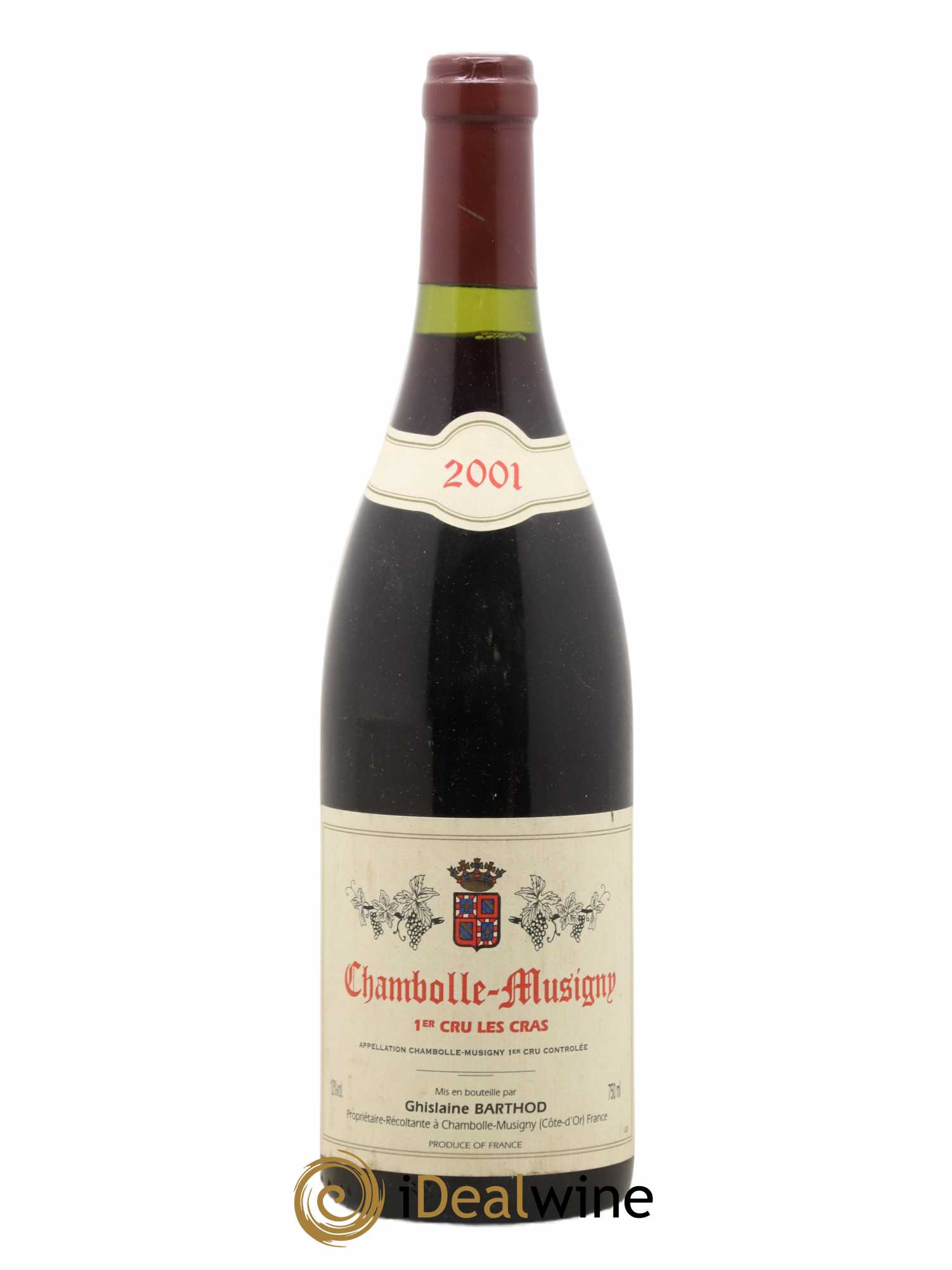 Chambolle-Musigny 1er Cru Les Cras Ghislaine Barthod 2001 - Lot de 1 bouteille - 0