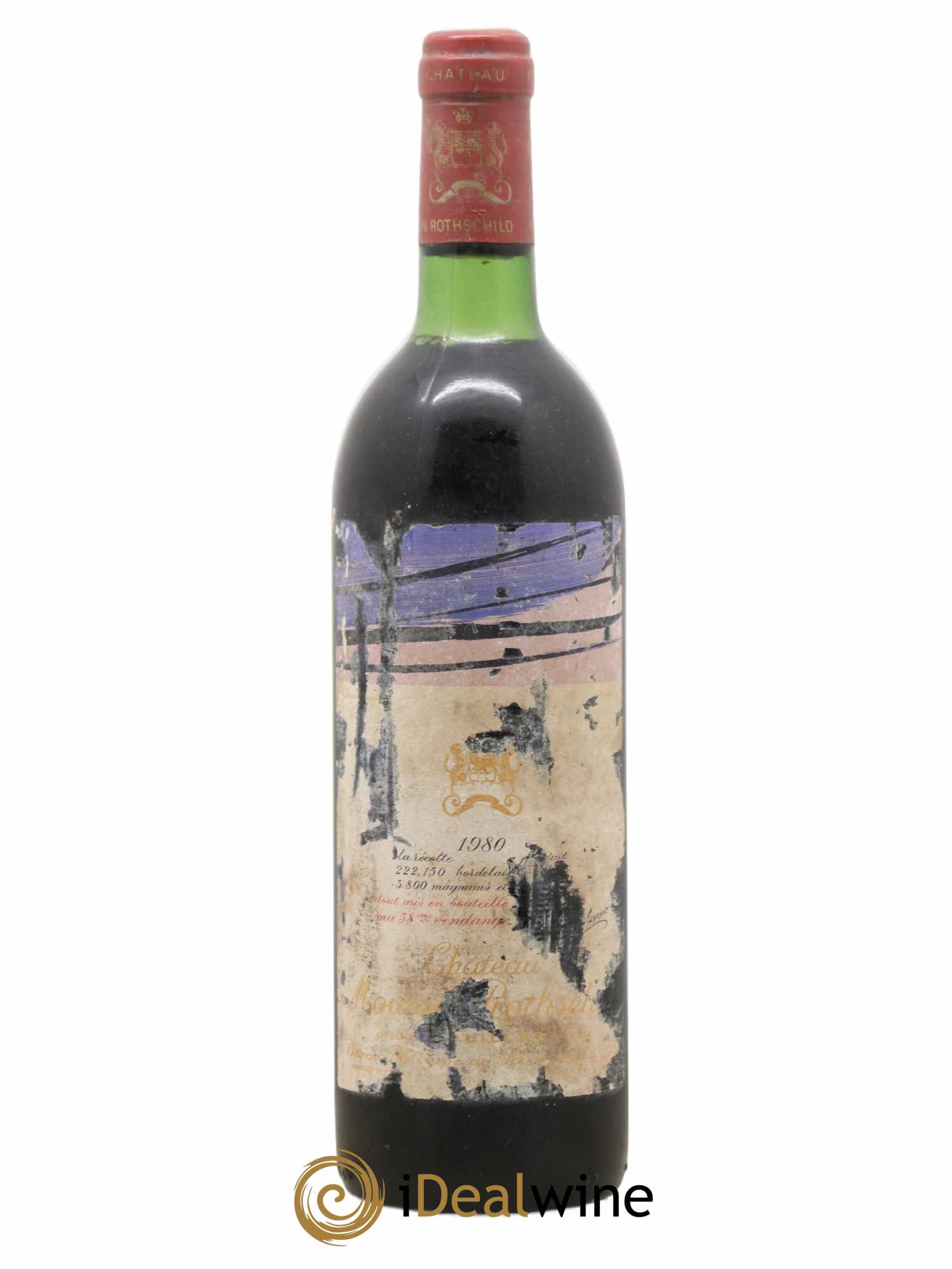Château Mouton Rothschild 1er Grand Cru Classé 1980 - Lot de 1 bouteille - 0