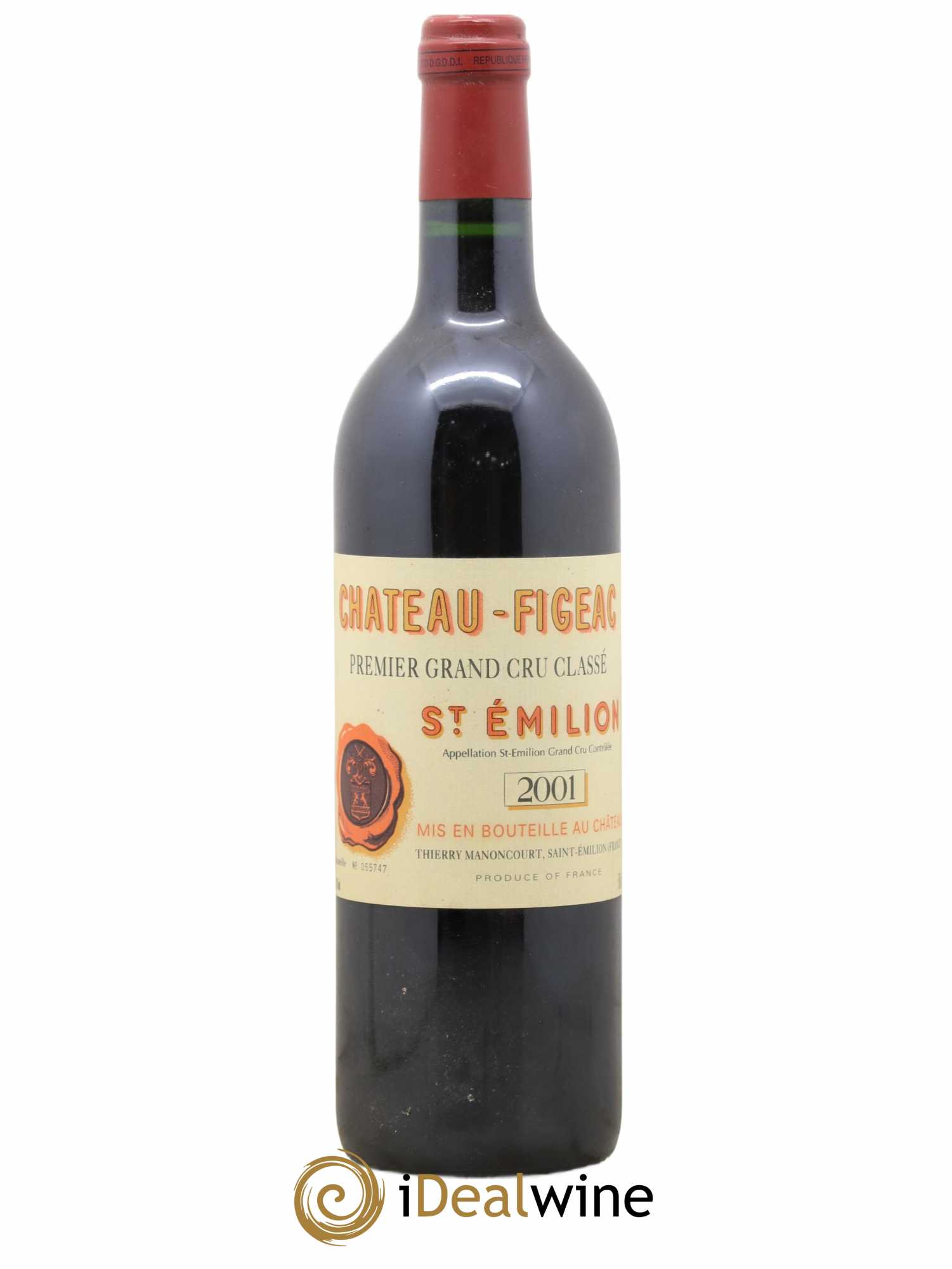 Château Figeac 1er Grand Cru Classé A 2001 - Lot de 1 bouteille - 0