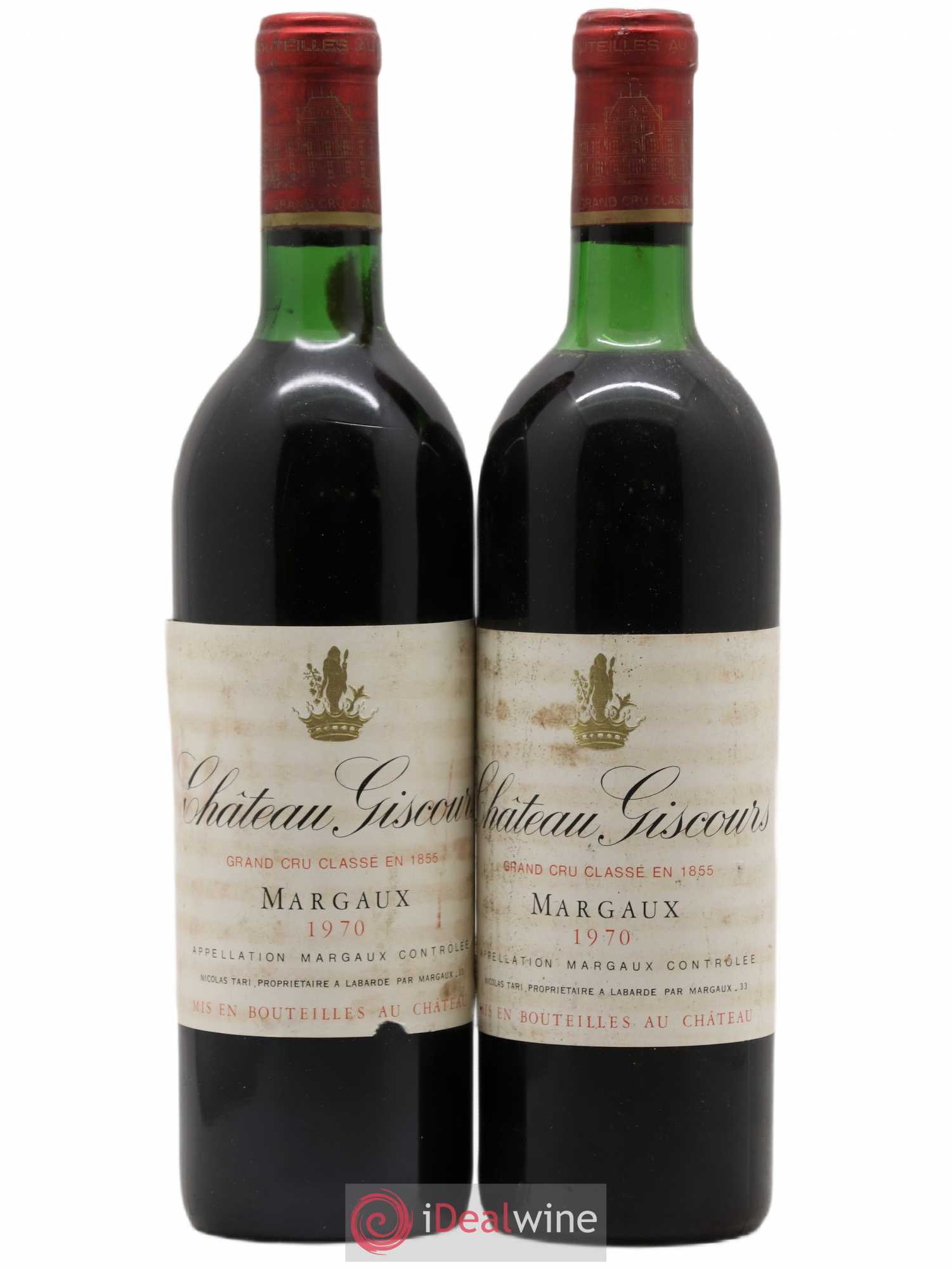 Château Giscours 3ème Grand Cru Classé 1970 - Lot de 2 bouteilles - 0