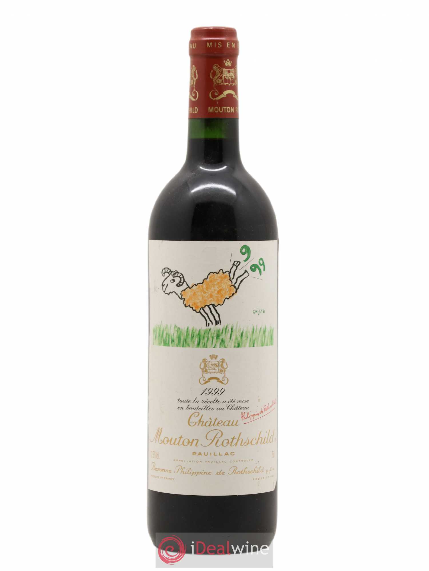 Château Mouton Rothschild 1er Grand Cru Classé 1999 - Lot de 1 bouteille - 0
