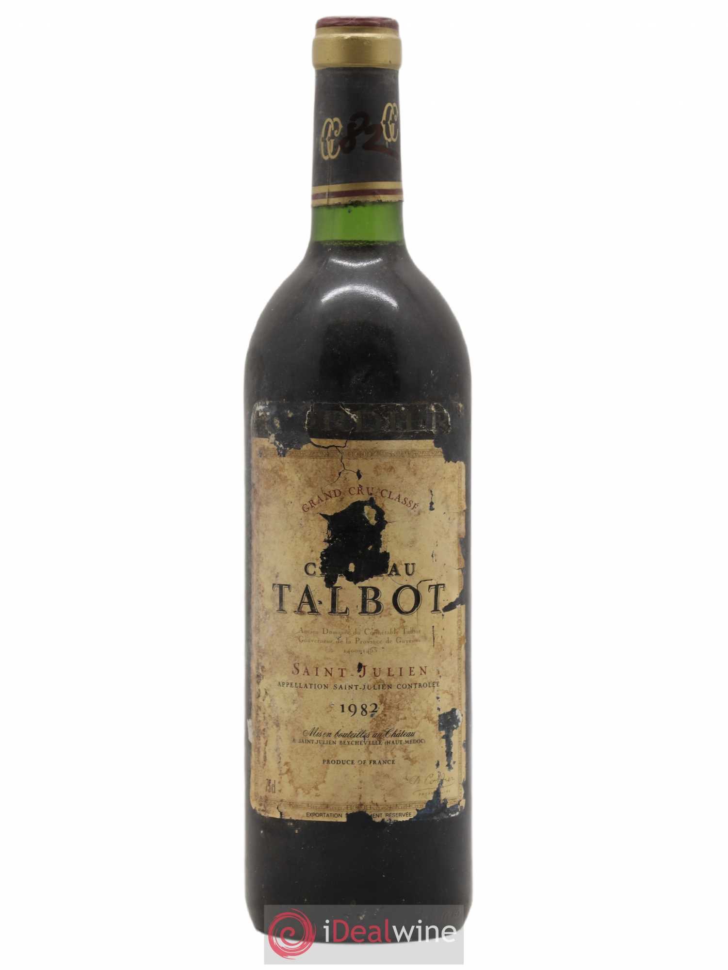 Château Talbot 4ème Grand Cru Classé 1982 - Lot de 1 bouteille - 0