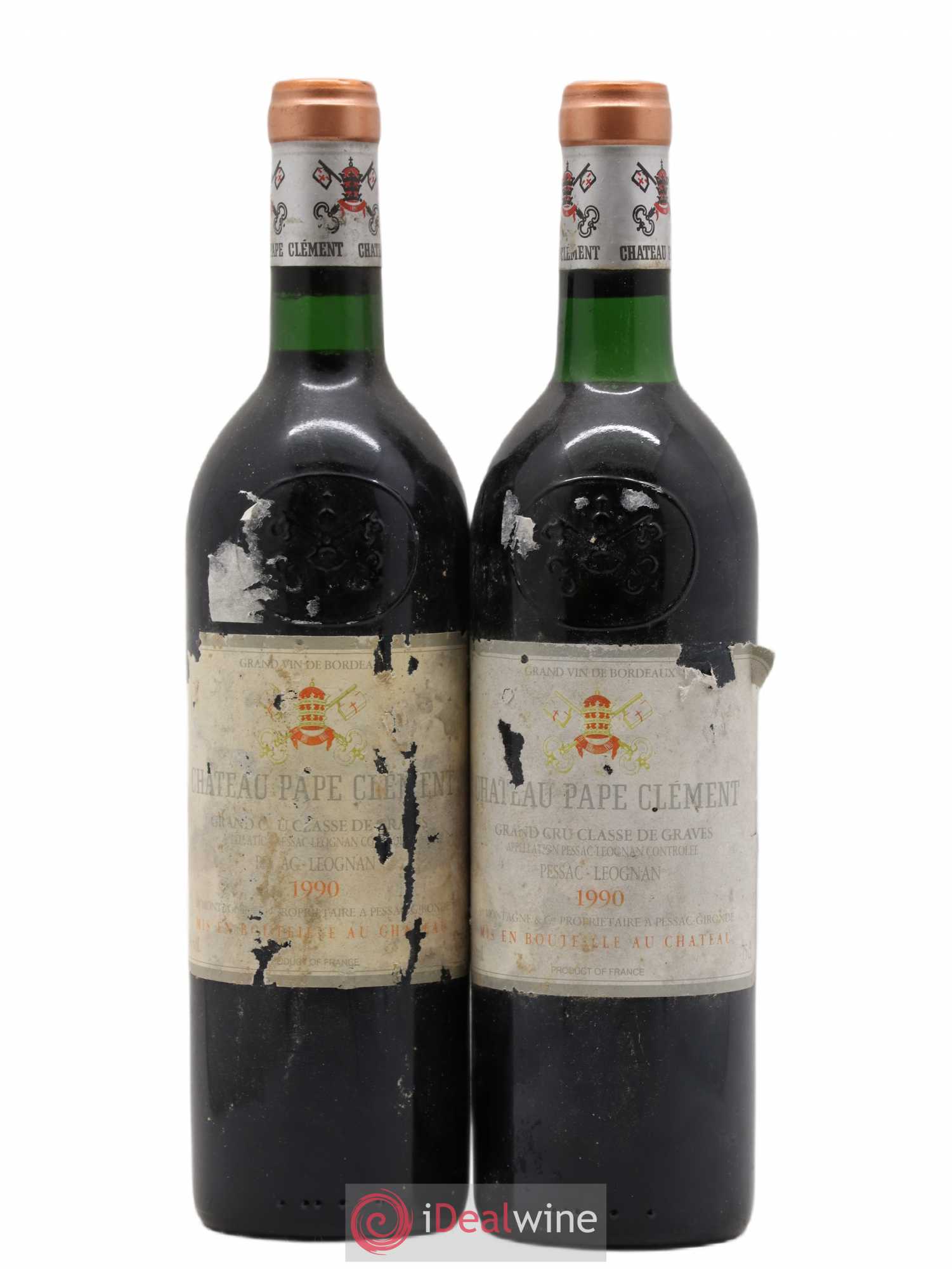 Château Pape Clément Cru Classé de Graves 1990 - Lot de 2 bouteilles - 0