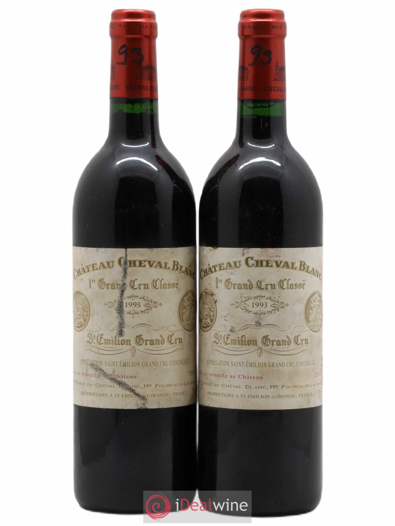 Château Cheval Blanc 1er Grand Cru Classé A 1993 - Lot de 2 bouteilles - 0