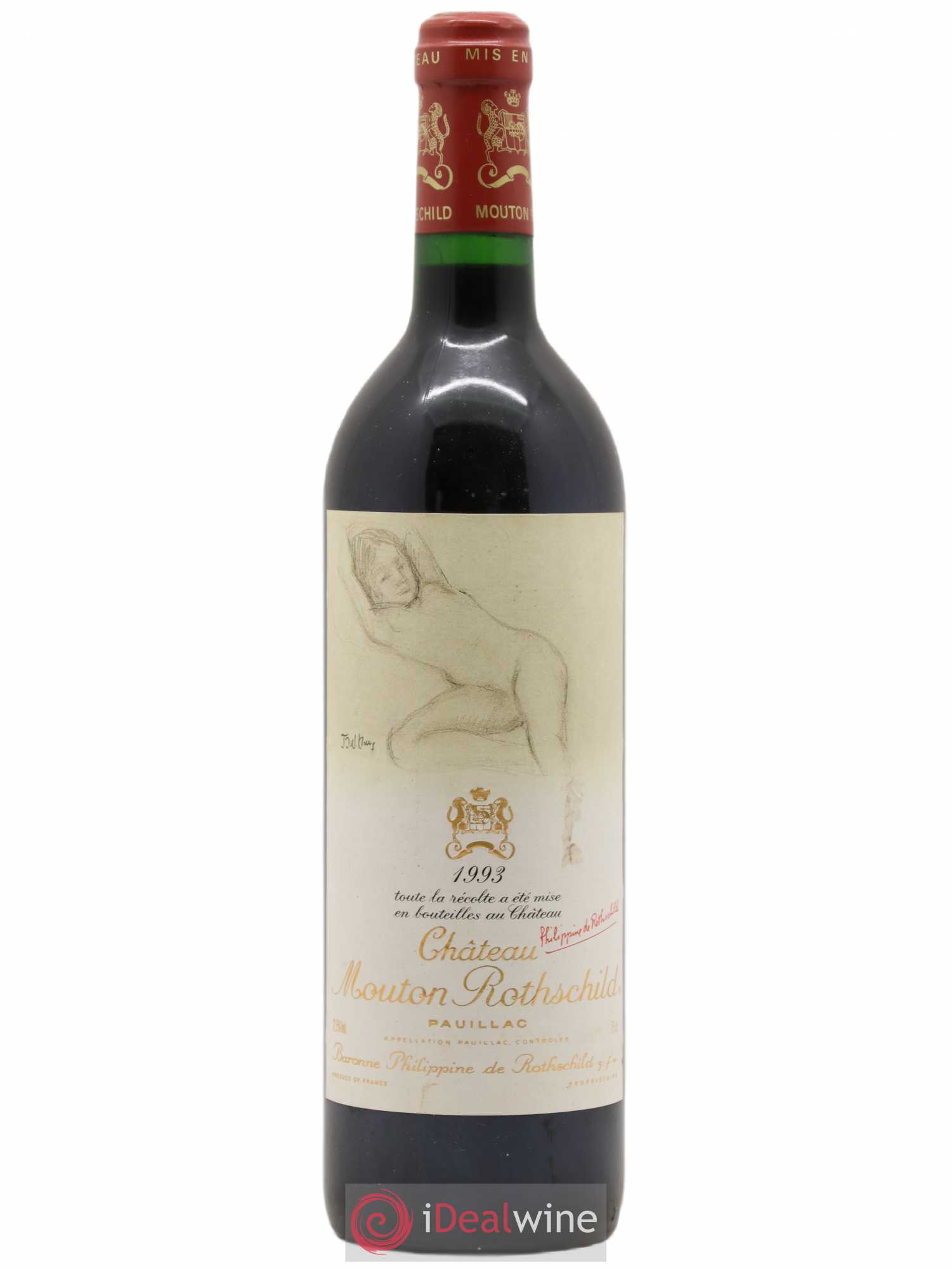 Château Mouton Rothschild 1er Grand Cru Classé 1993 - Lot de 1 bouteille - 0