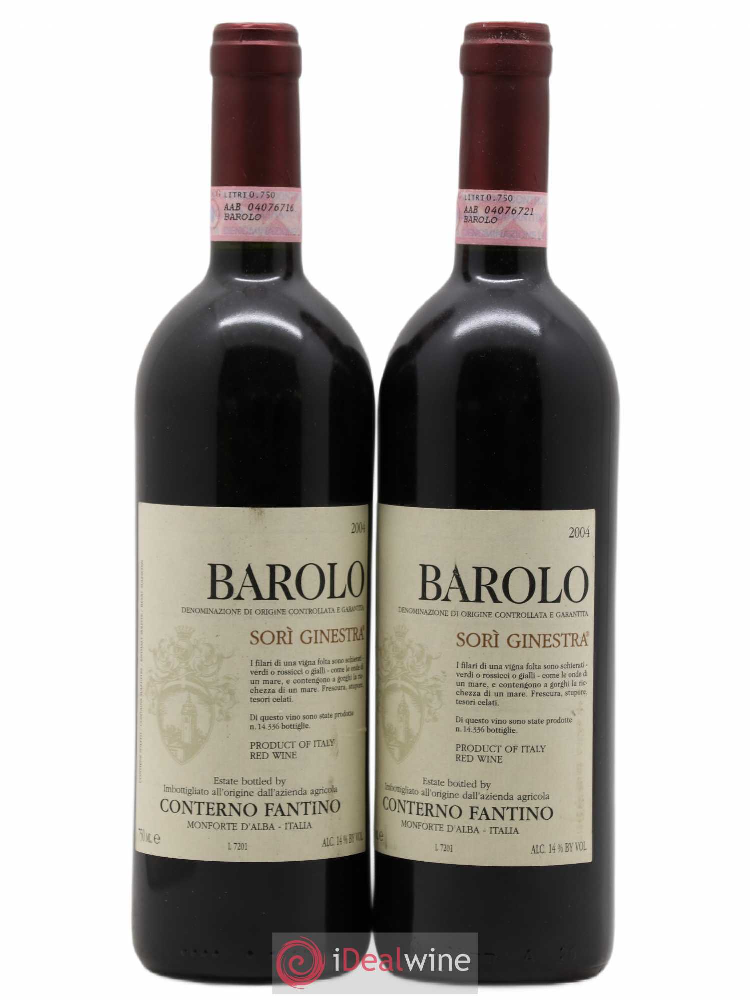 Barolo Conterno Fantino Sori Ginestra 2004 - Posten von 2 Flaschen - 0