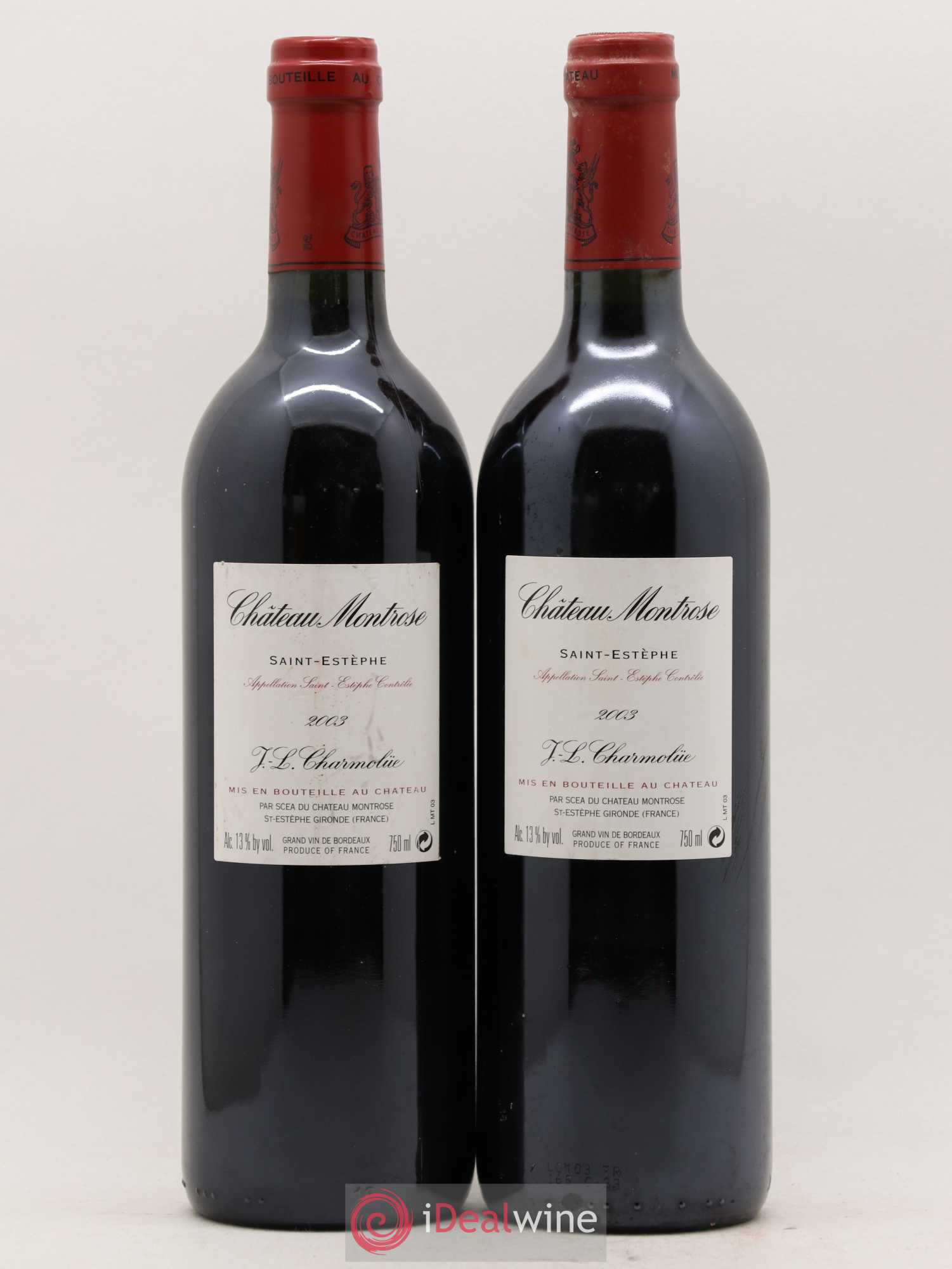 Château Montrose 2ème Grand Cru Classé 2003 - Lot de 2 bouteilles - 1