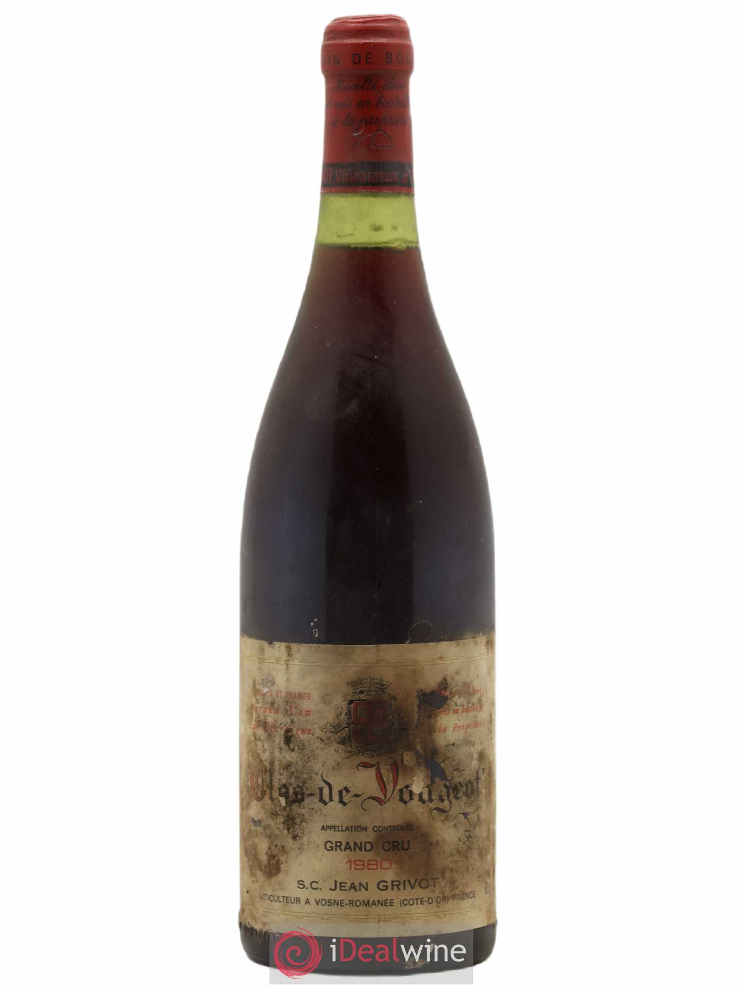 Clos de Vougeot Grand Cru Jean Grivot 1980 - Lot de 1 bouteille - 0