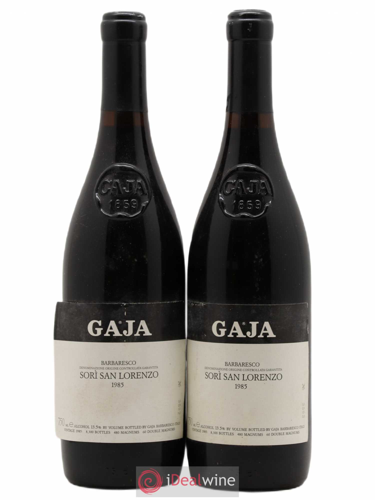 Barbaresco DOCG Sori San Lorenzo Angelo Gaja 1985 - Posten von 2 Flaschen - 0